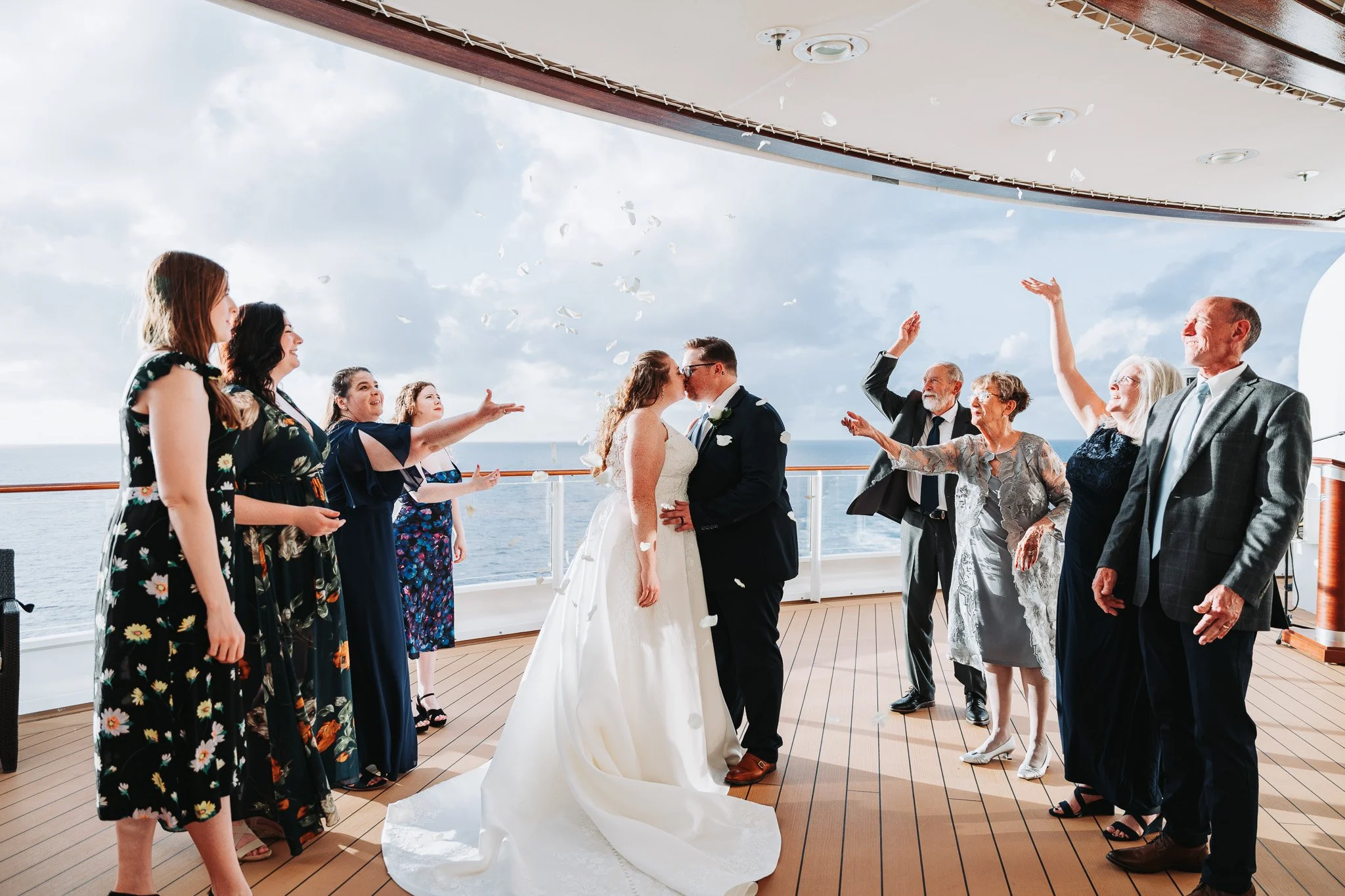 Disney Fantasy wedding celebration at Meridian Patio.