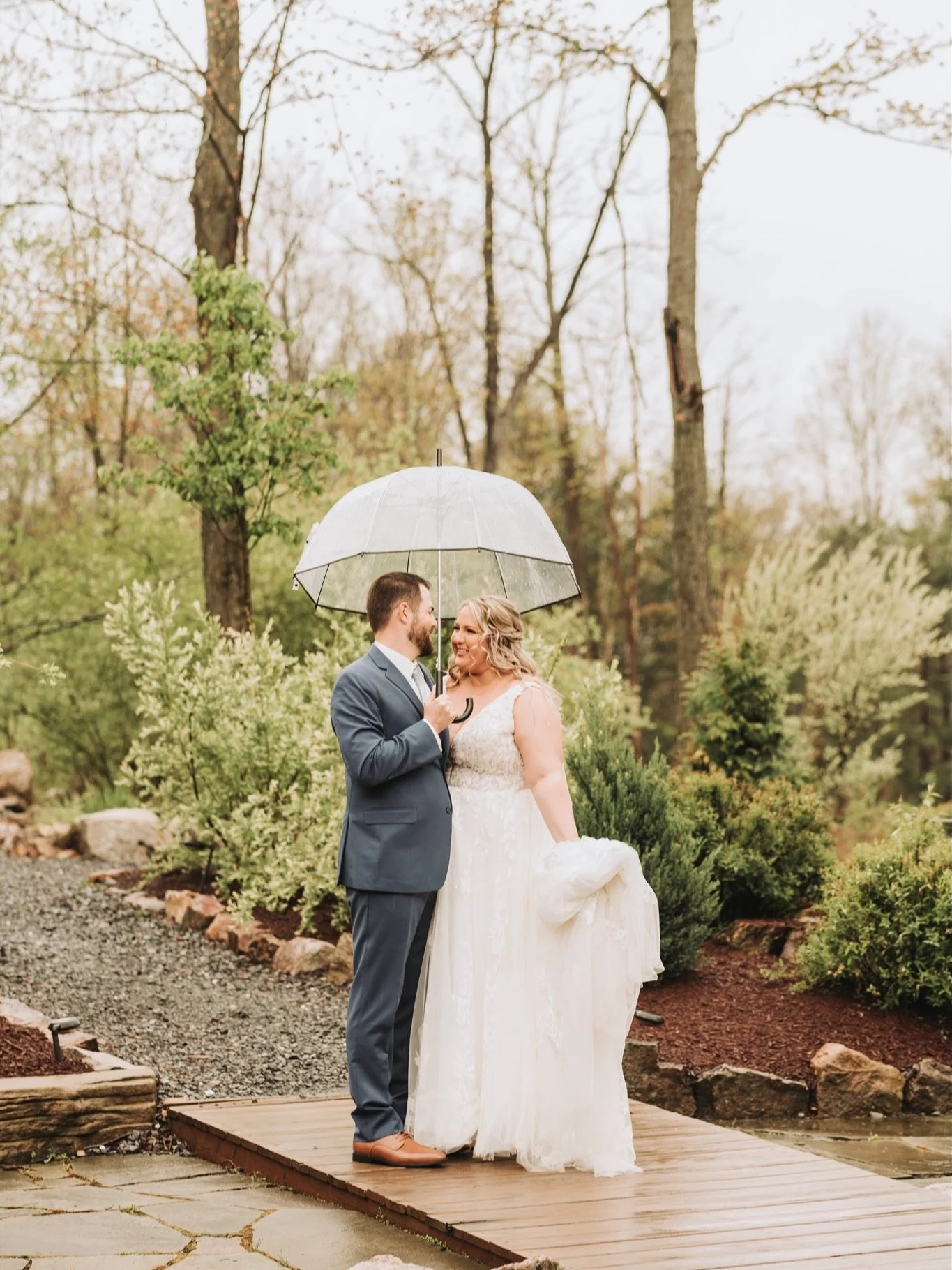 Springtime weddings sometimes come with rain but that will never stop us from capturing the perfect moment 🌧️ 

Just a little sneak peek from Kristin &amp; Ben&rsquo;s wedding day at Rolling Rails Lodge!

#jtrmedia #pennsylvaniaweddingphotographer #