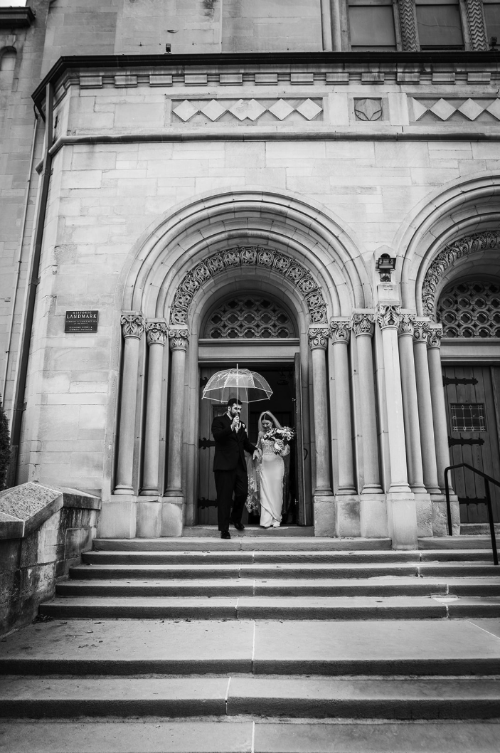 Central PA wedding photo at Pittsburgh cathedral.