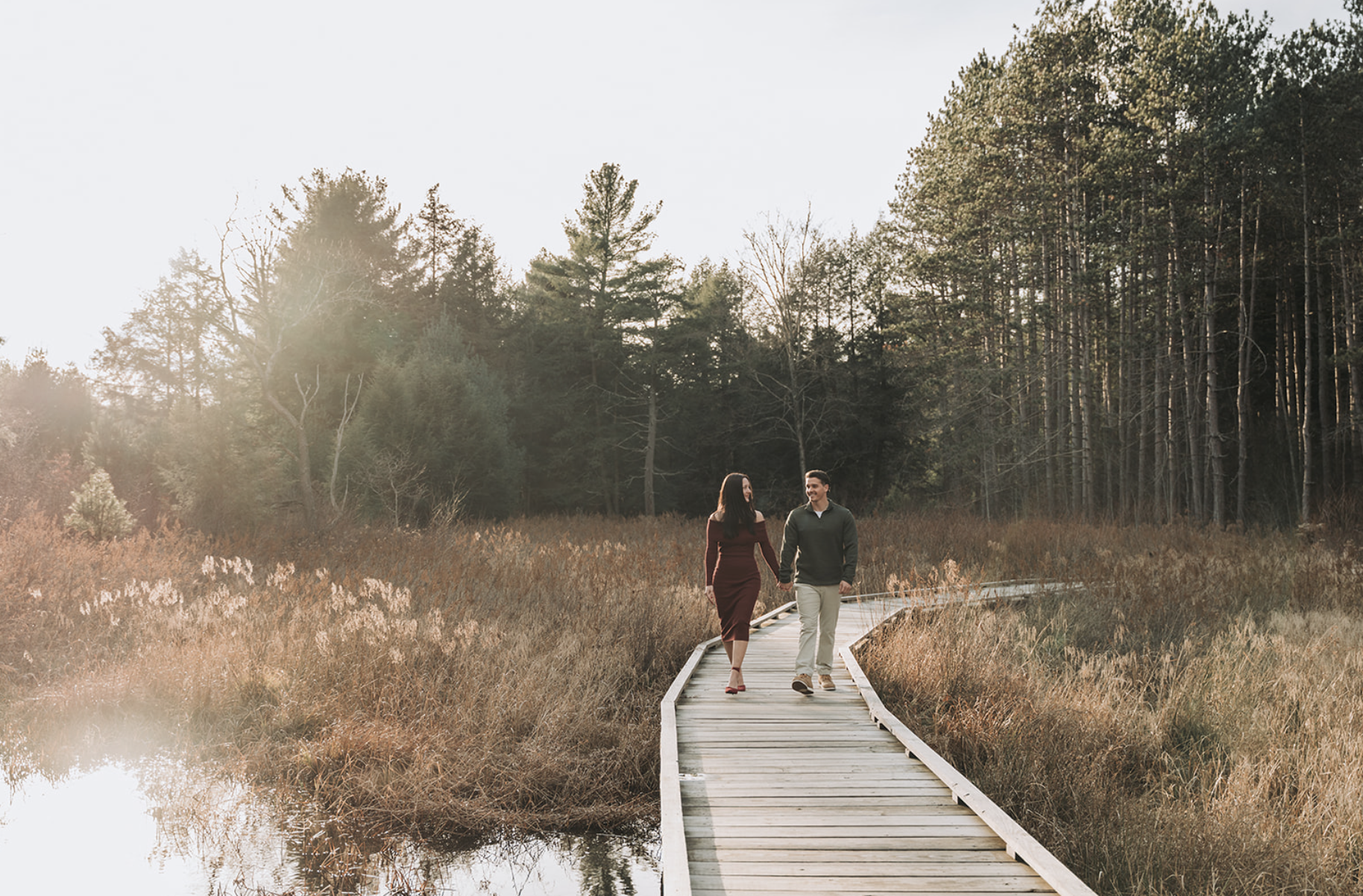 DuBois PA engagement session at Parker Dam during golden hour.