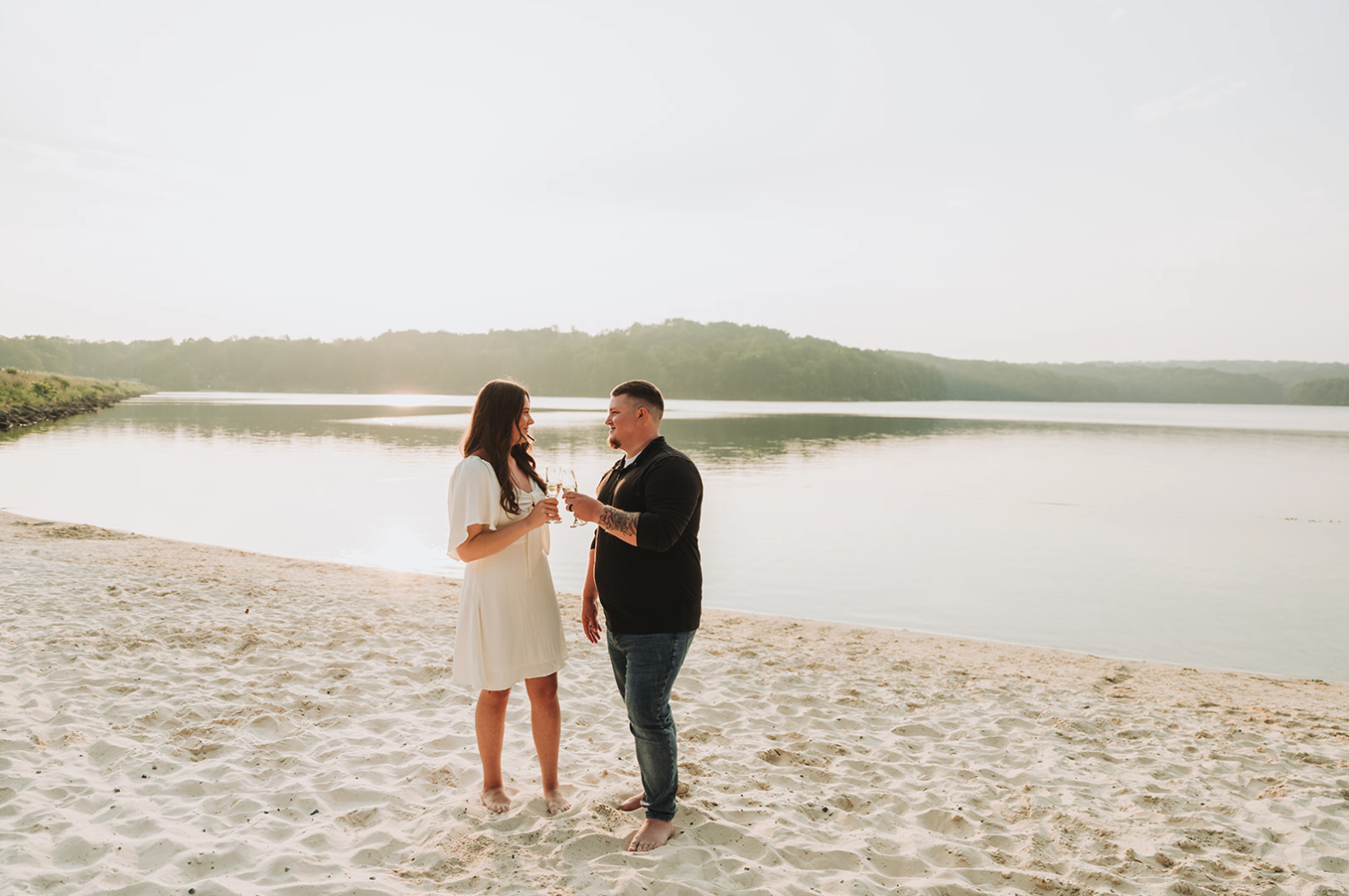 Beach engagement session at Treasure Lake Bimini Beach in DuBois PA.