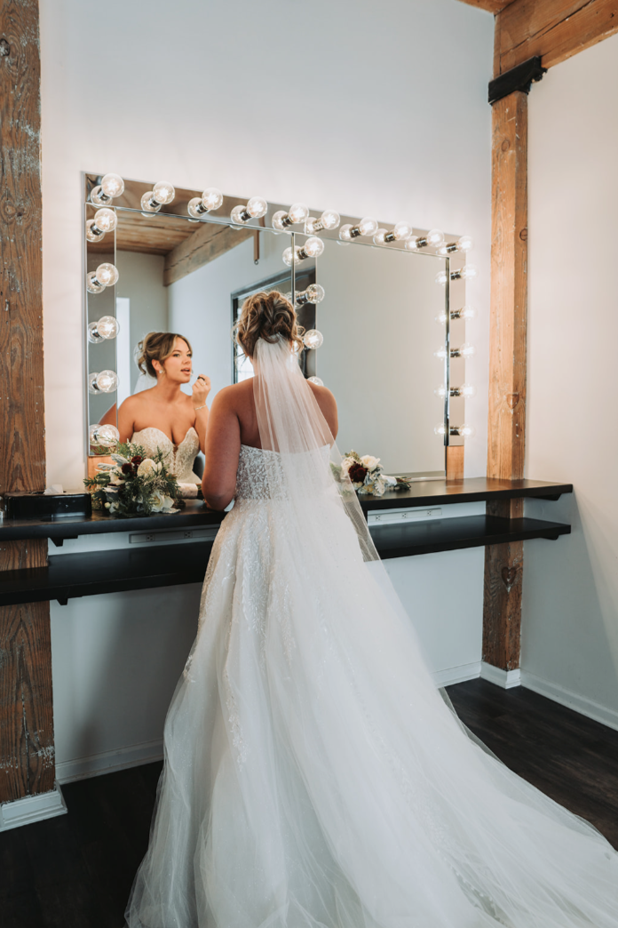 Bridal get ready at Lancaster wedding venue.