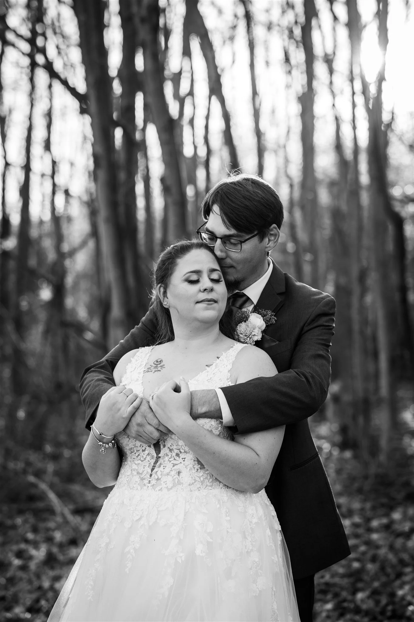 Just married portrait in Port Matilda, Pennsylvania representing what is included in wedding photography packages.