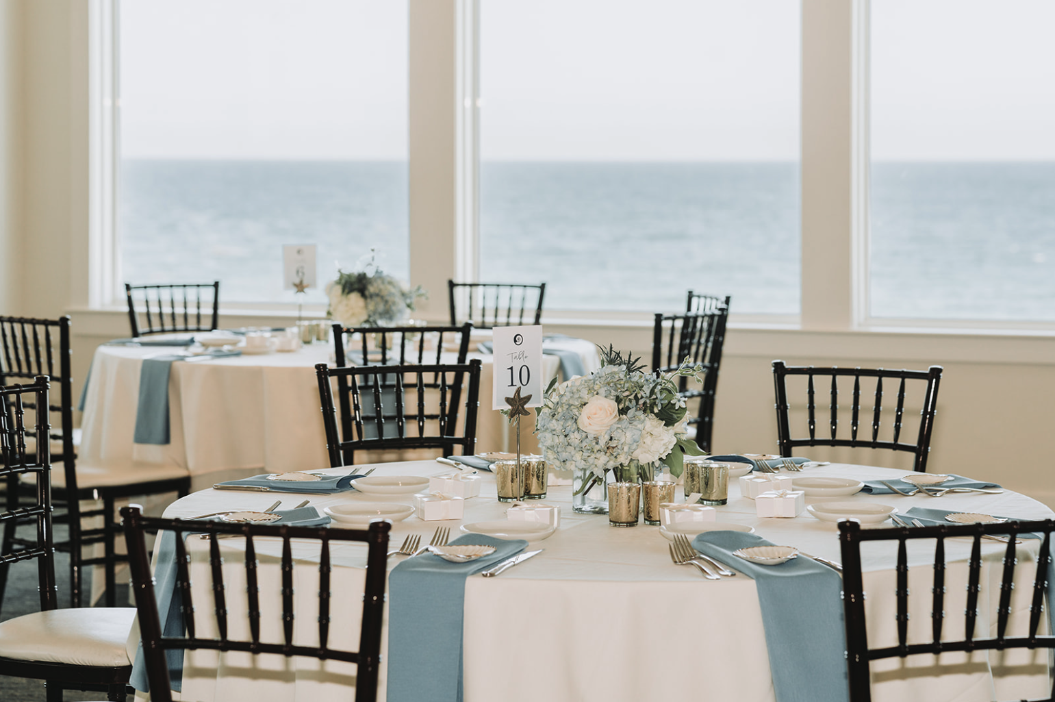 Blue Ocean Event Center wedding reception details.