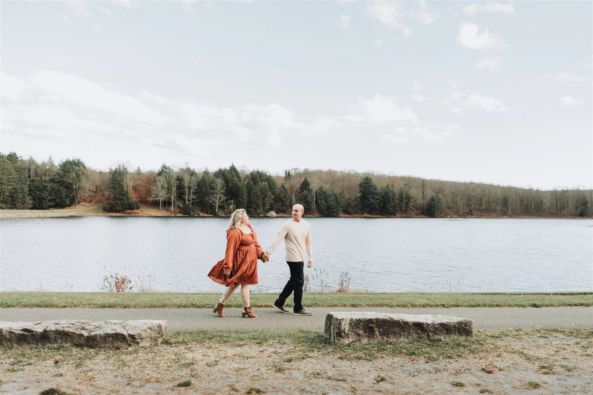 Couple portraits at Parker Dam State Park Central PA.