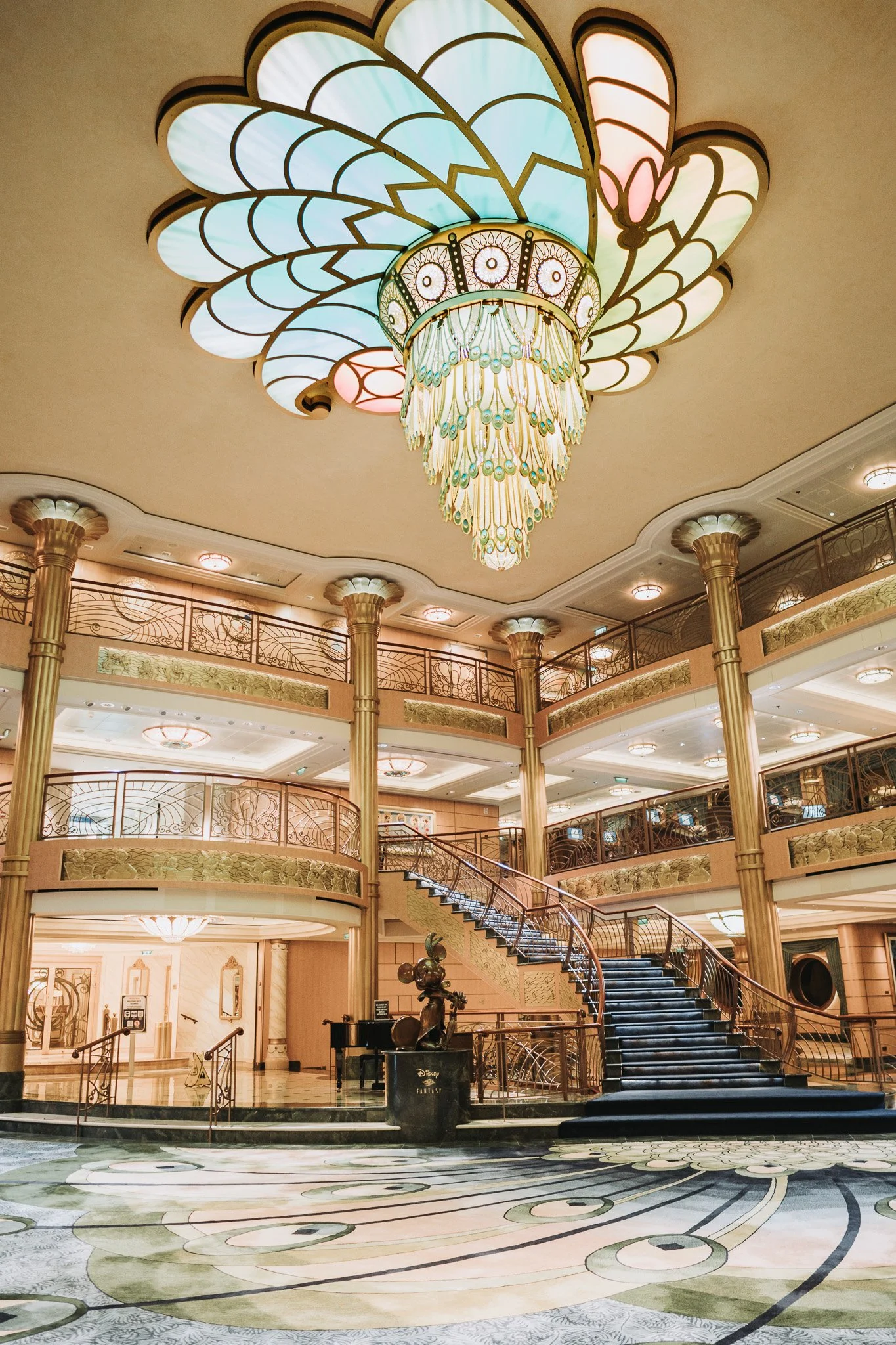 Disney Fantasy atrium wedding ceremony location.