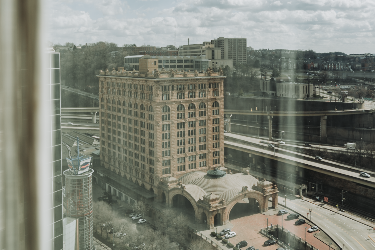 The Pennsylvanian Pittsburgh Wedding Portrait Location.