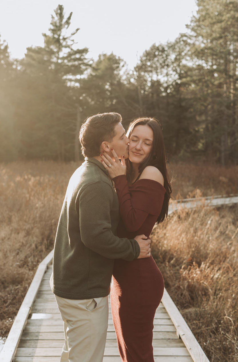 November engagement session near DuBois PA at Parker Dam State Park.