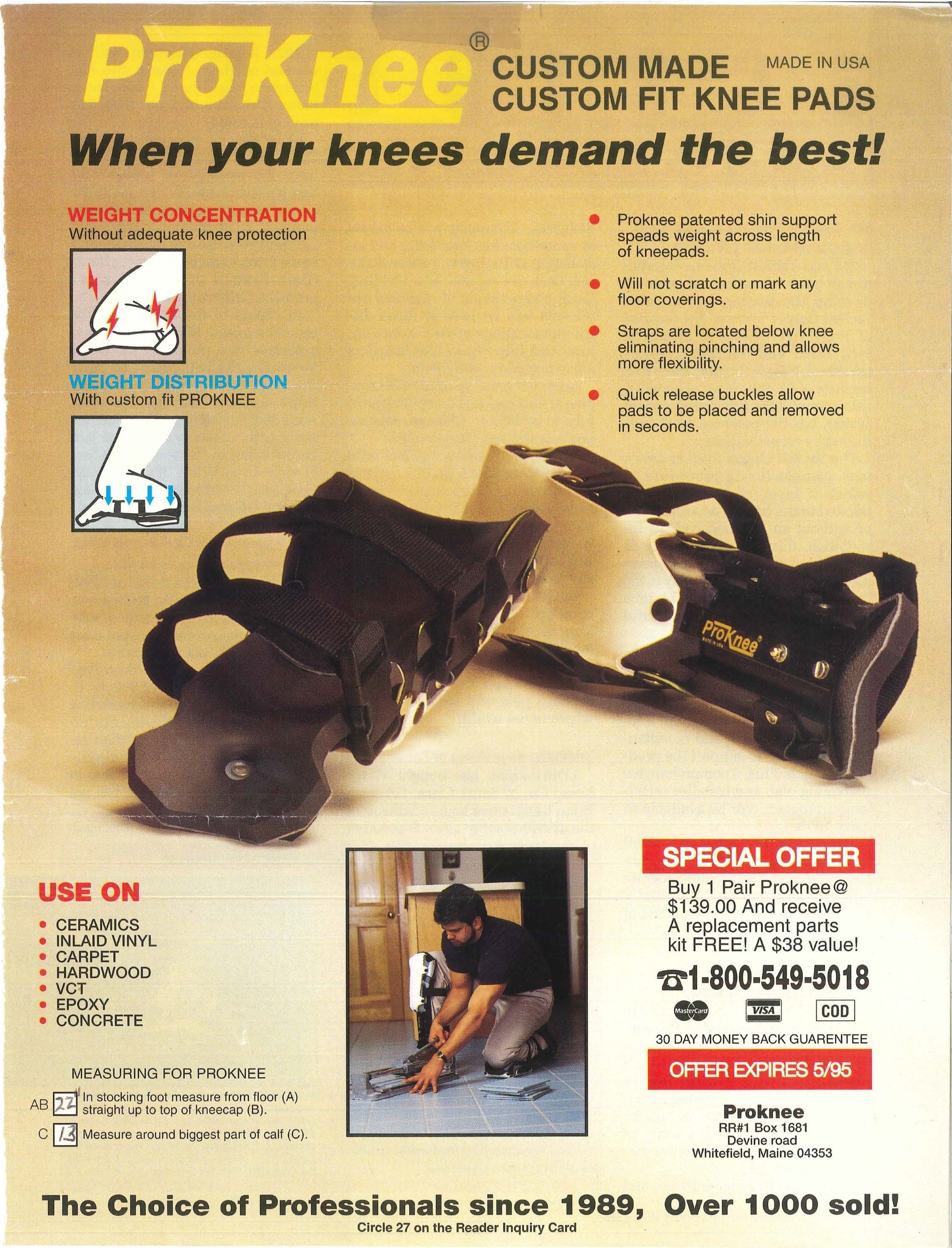  The ad that saved ProKnee, 1995 