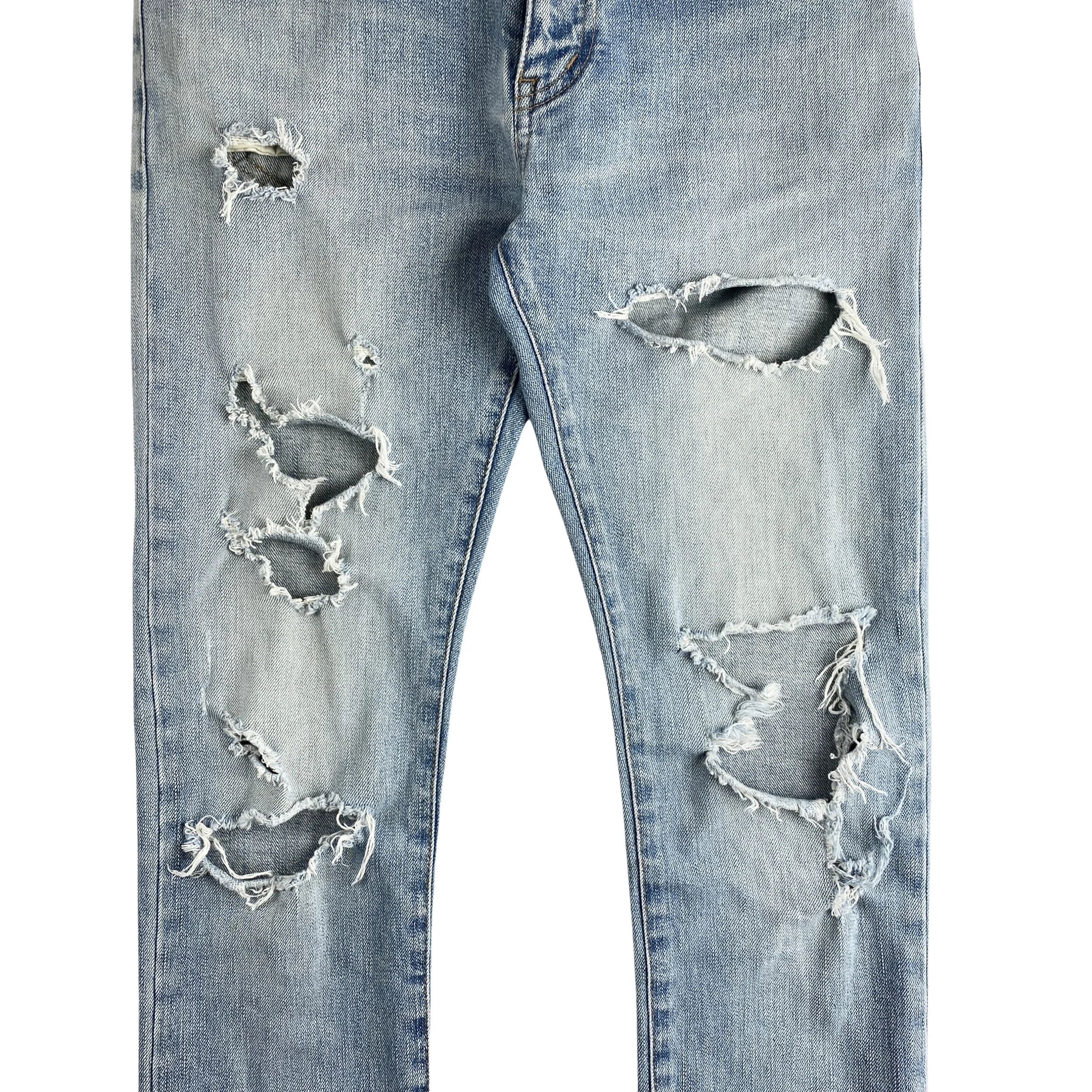 ysl destroyed jeans