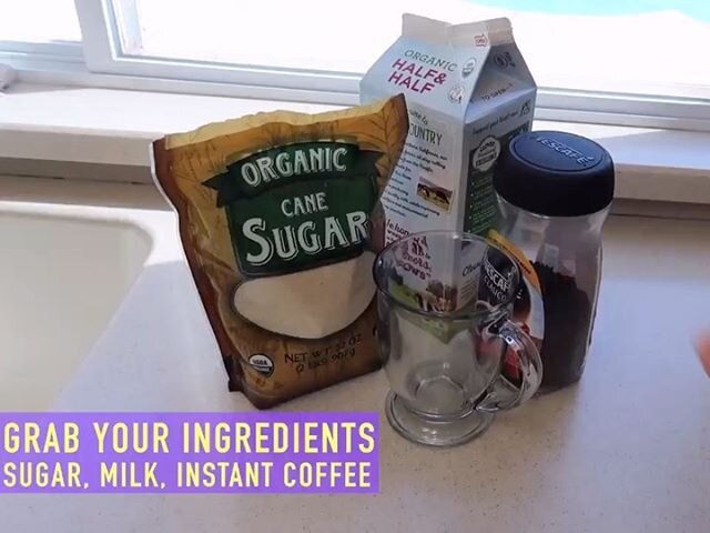 Here&rsquo;s a quick &amp; refreshing drink you can make at home ☀️ saw the kids make the #DalgonaCoffee on TikTok and I had to give it a try! 😂⁣
⁣
It&rsquo;s super easy! You just need equal parts of instant coffee, sugar and hot water all whipped a