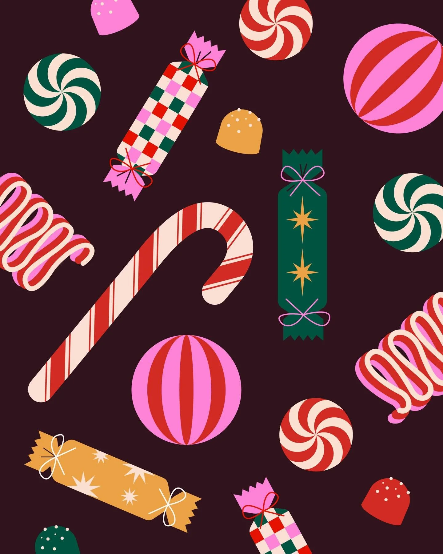 I&rsquo;m not much of a candy girlie&mdash;I prefer my sugar mixed with brown butter and chocolate&mdash;but this was a fun drawing prompt for #12DaysofCreativeCheer! #candymaximalism 

Now I gotta know from the sweets lovers out there, is that ribbo