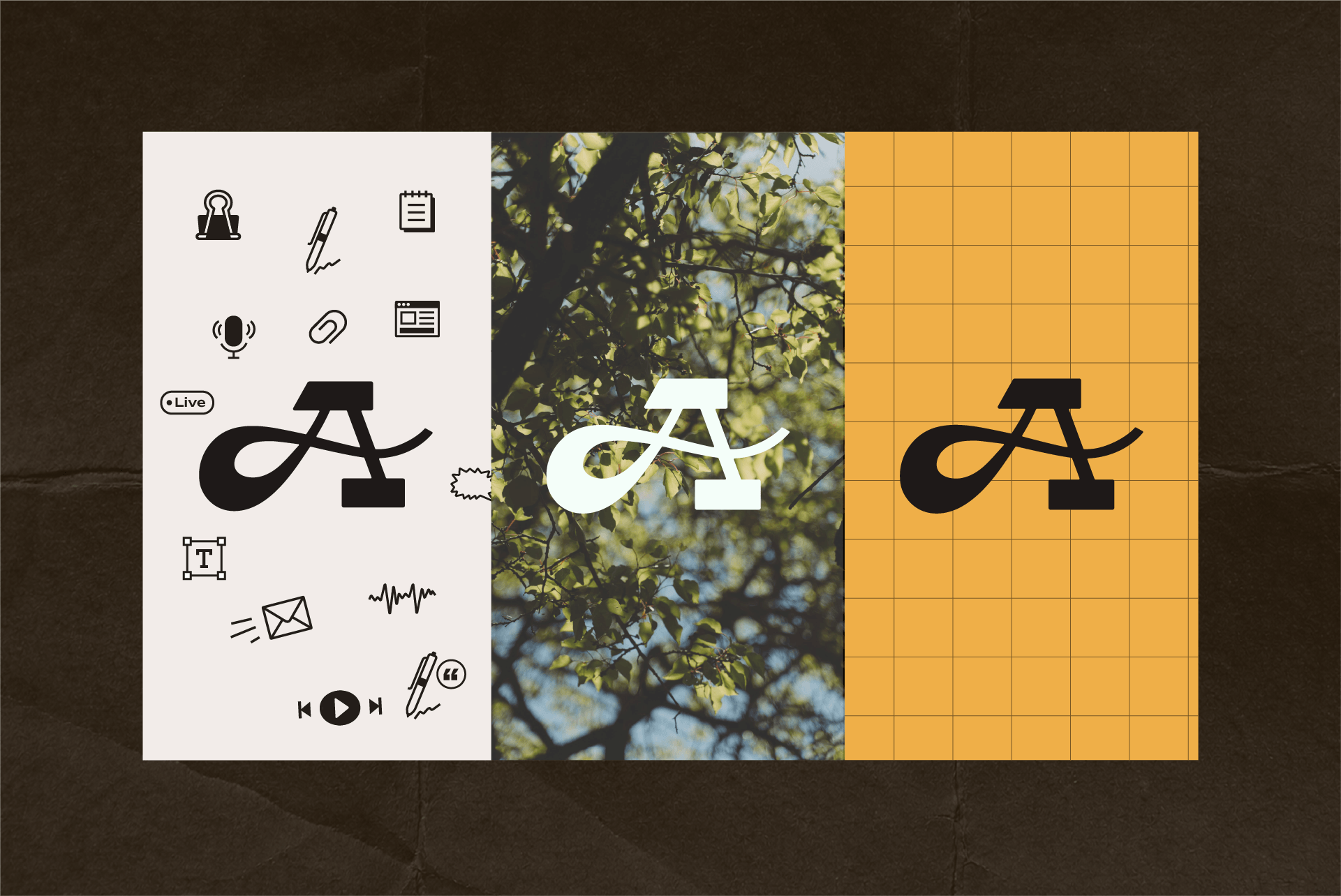 The handlettered logomark from Aubrey Byron's brand