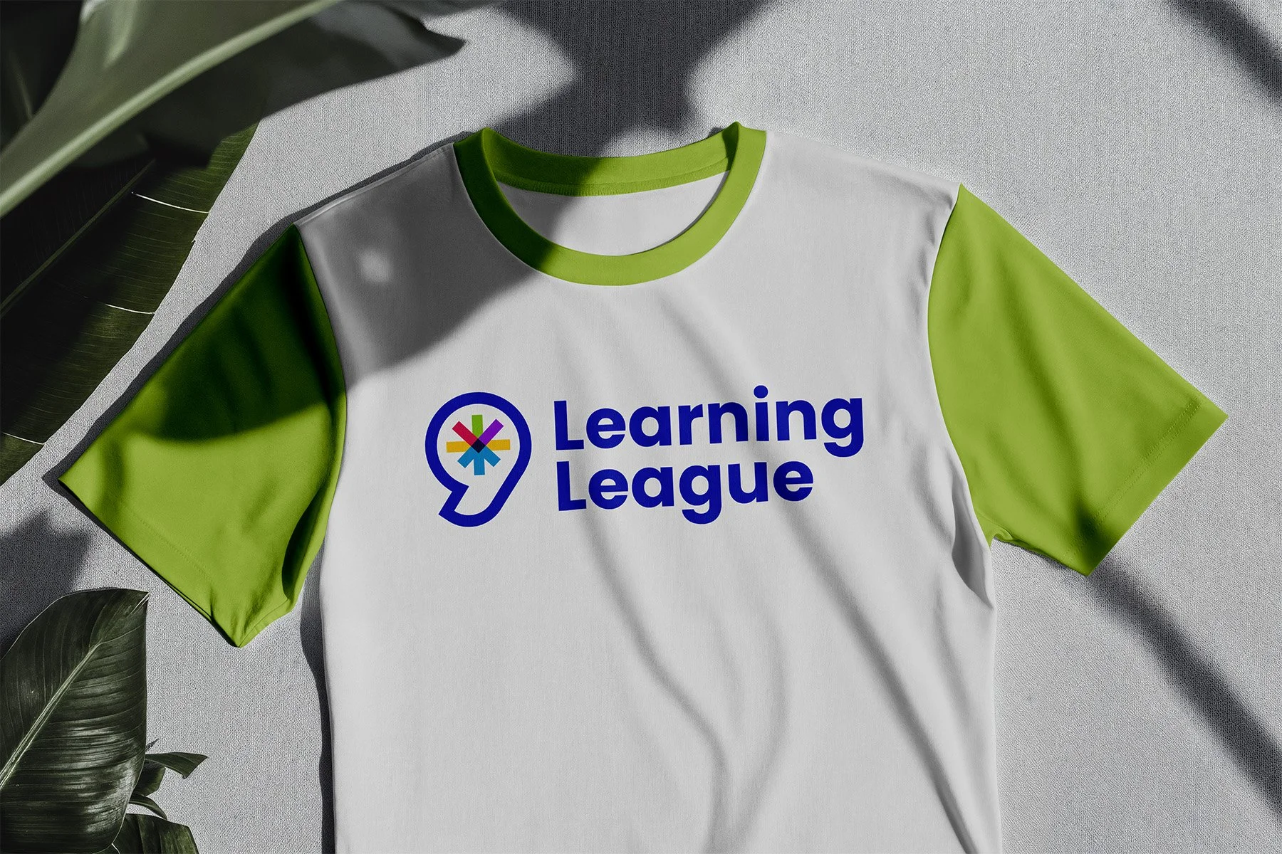 T-shirt with the Learning League logo across the chest