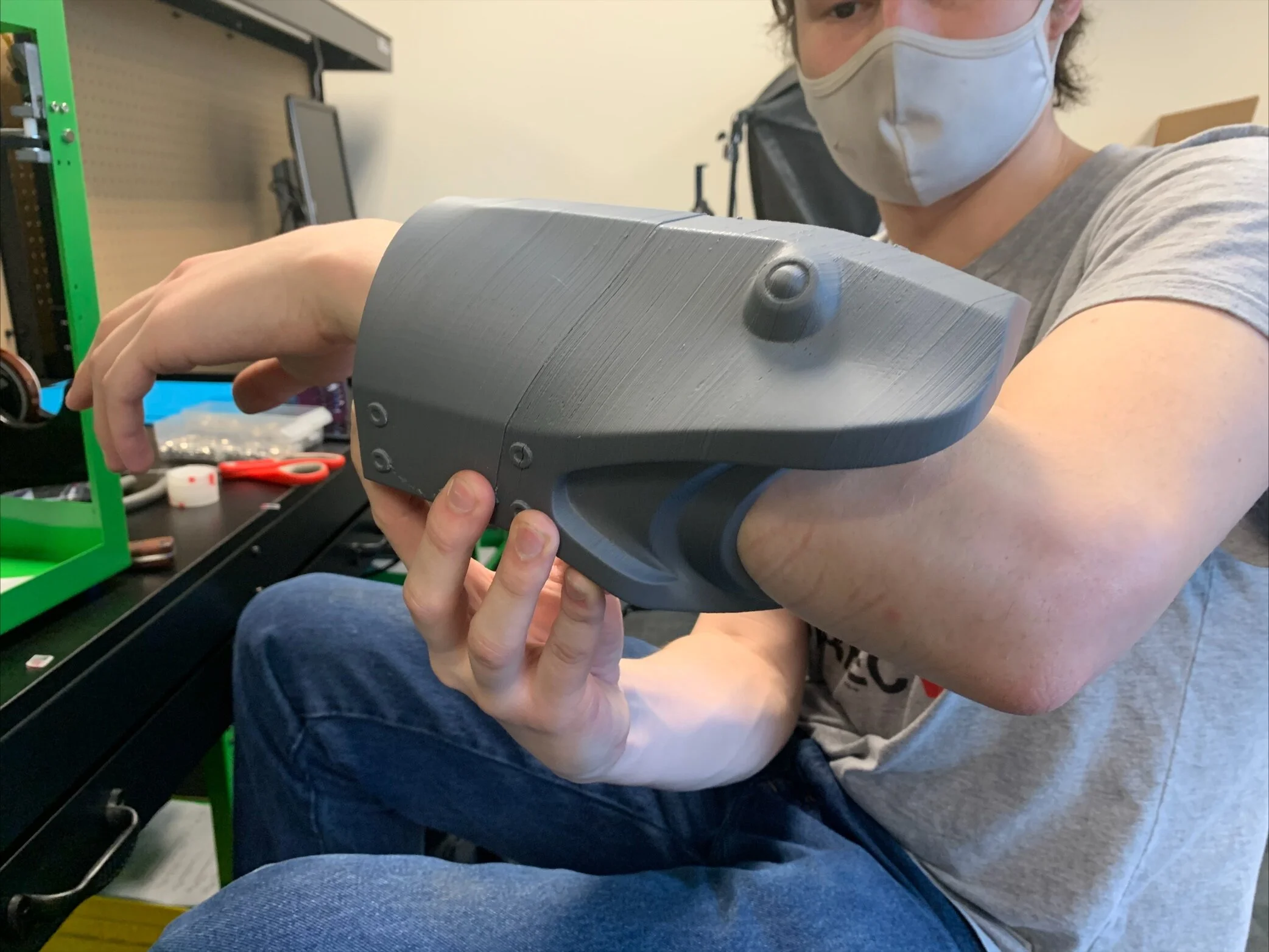 Running the first T-60 Armor 3D prints