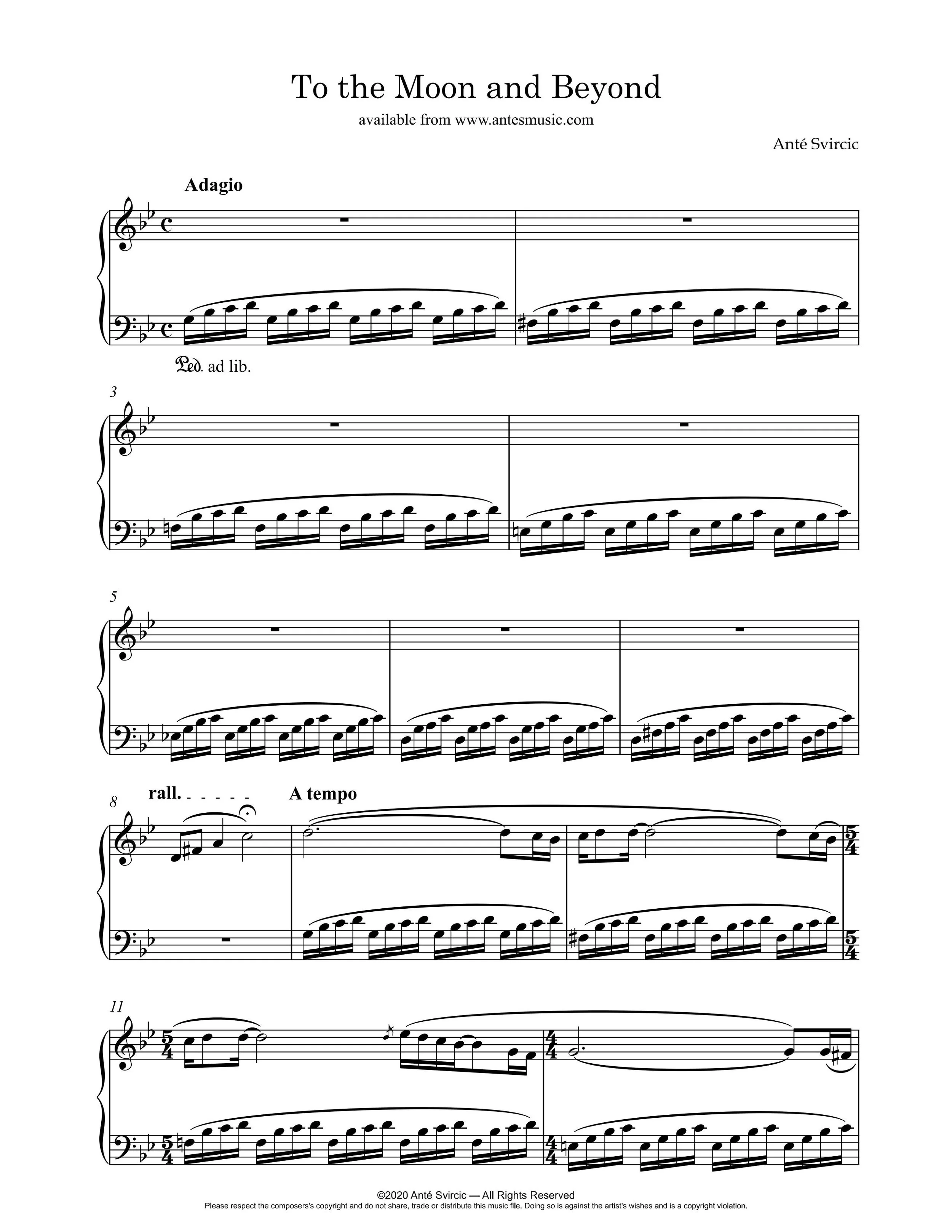 Affordable Sheet Music Downloads at Antesmusic.com. Learn to read the piano  sheet music. — Ante's Music