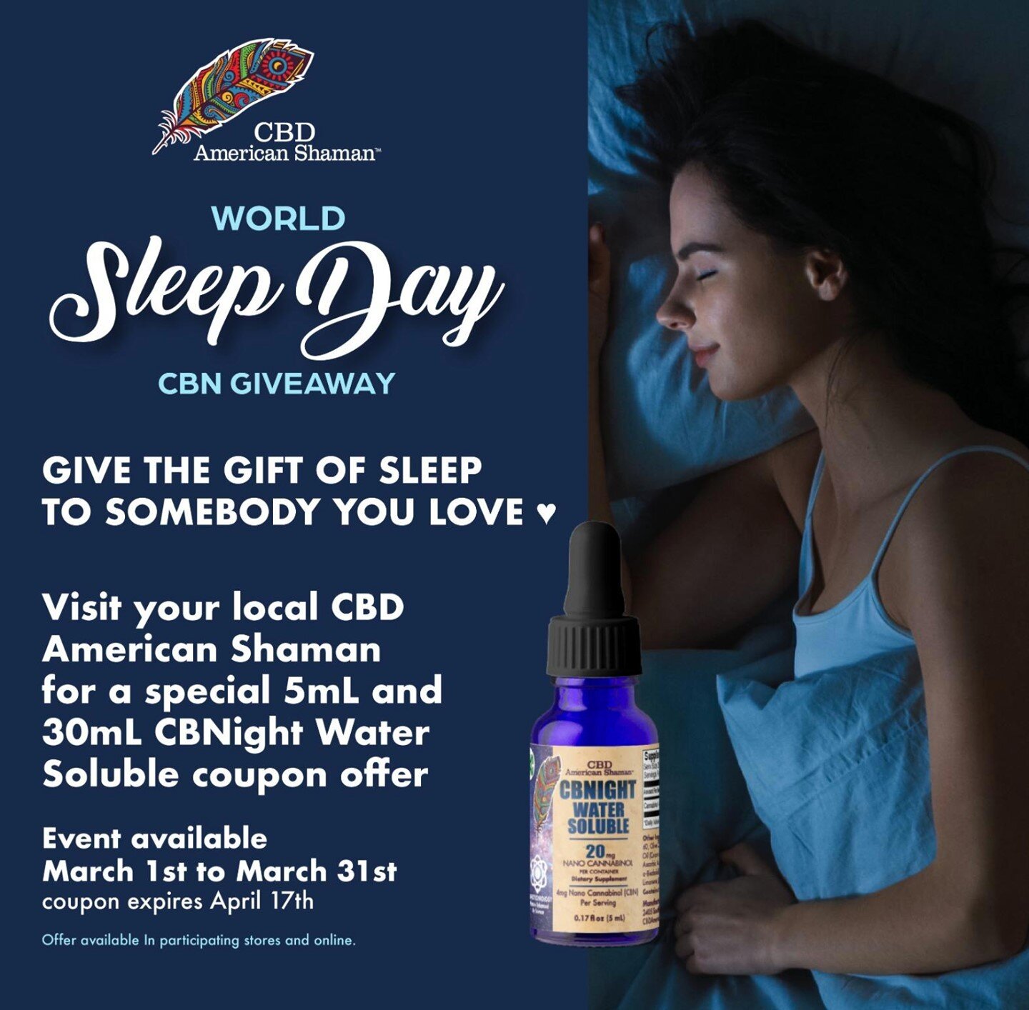 Do you have trouble sleeping through the night?💤 Come see us to get a FREE sample sized bottle plus a coupon for 20% off a full size bottle! Order Online Here▶️▶️ https://cbdamericanshaman.com/lbowen1