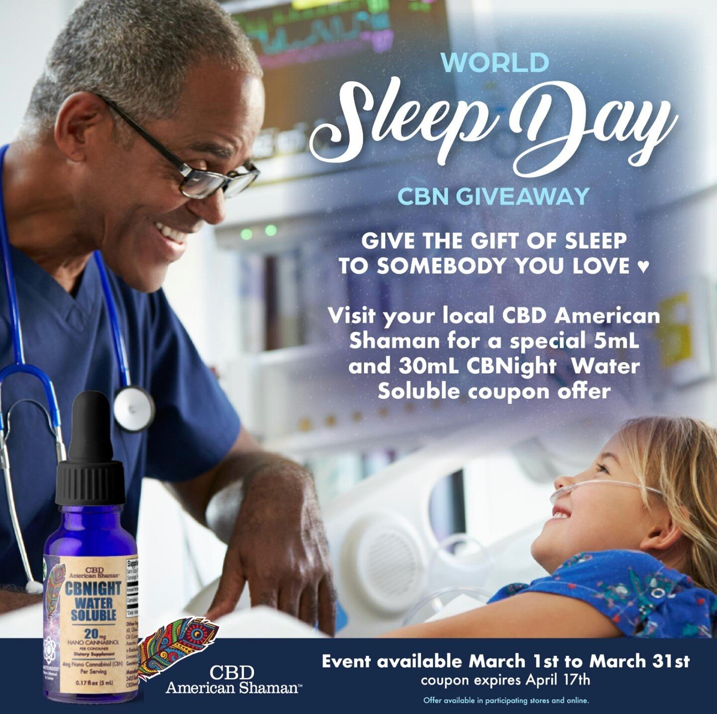 Get a restful night of sleep every night with CBNight💤 Come in any day through March to receive a free sample bottle plus a coupon for a full bottle🌟