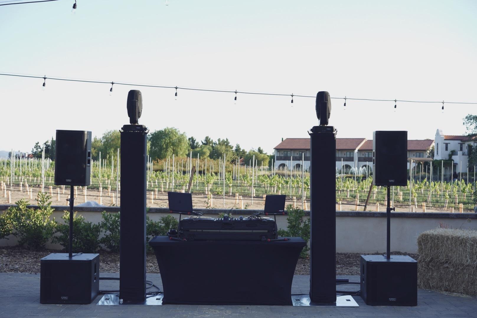 DJ Pros Ponte Winery Temecula Chauvet Lighting QSC KW122 KW181 