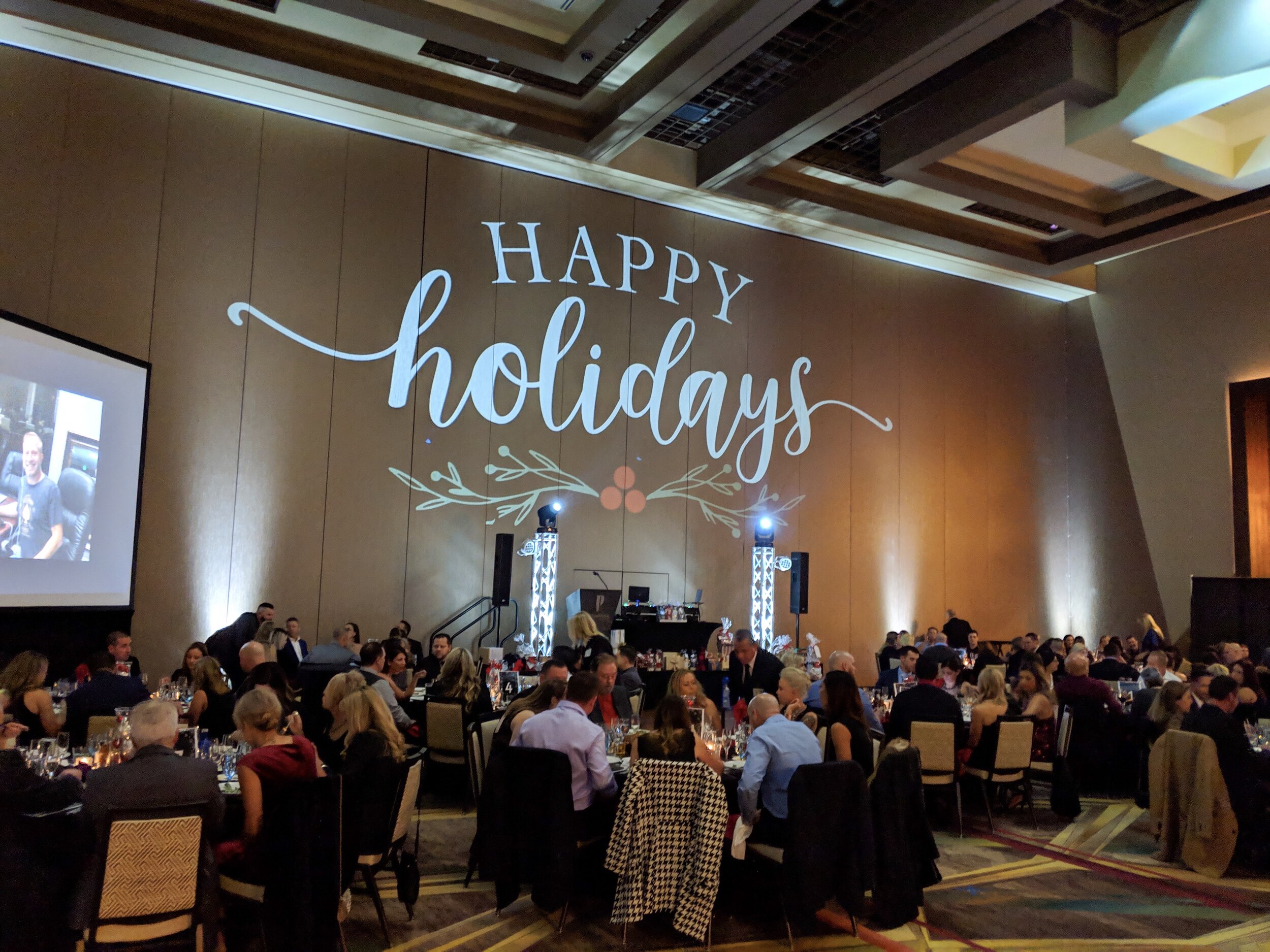 DJ Pros Pechanga Resort &amp; Casino Summit Ballroom Temecula Monogram Happy Holidays