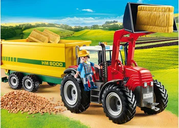 PlayMobil Tractor with Feed Trailer