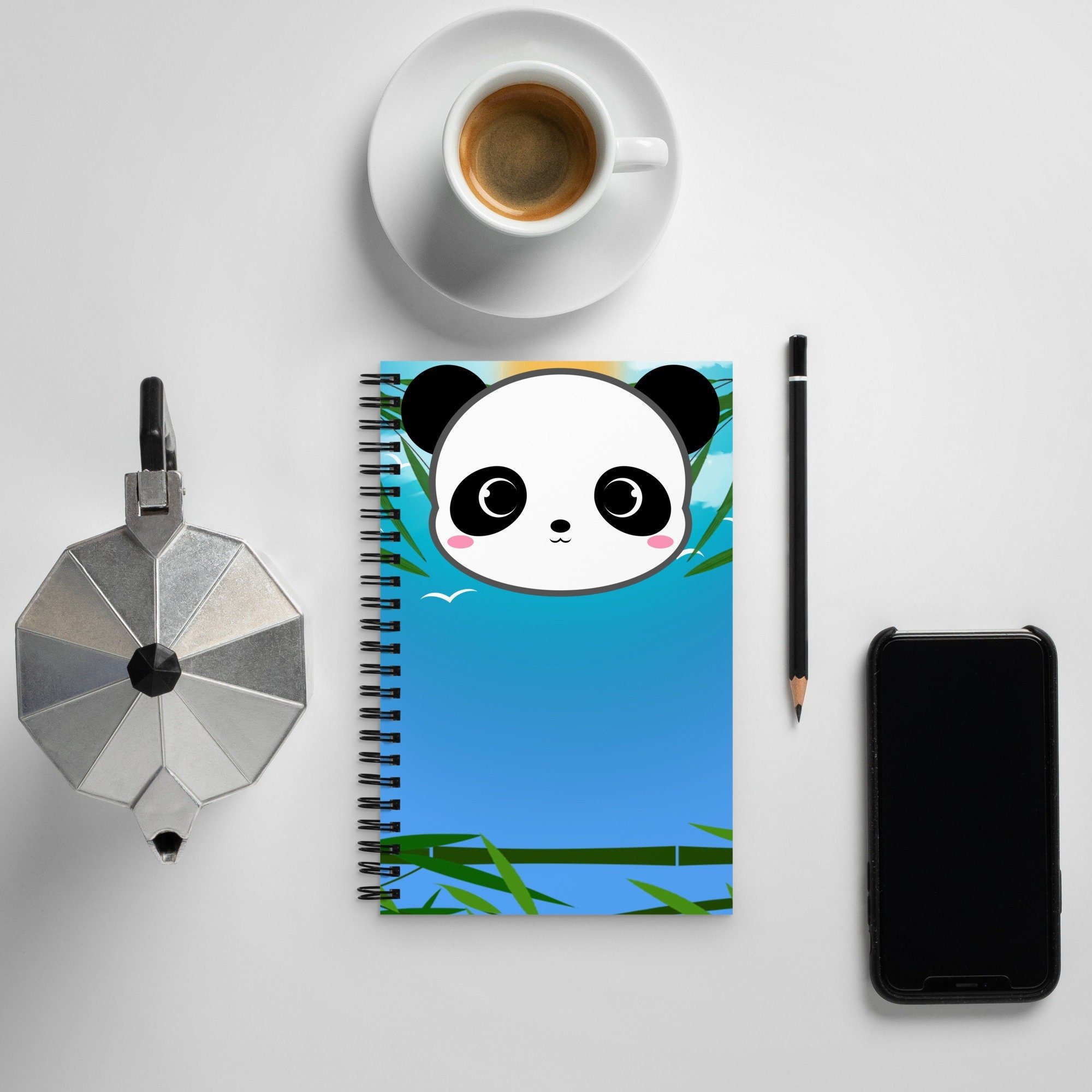 Panda Spiral Notebook 5.5" x 8.5"