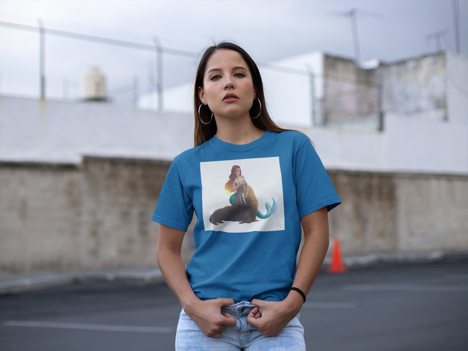 Best Friends Mermaid Unisex Heavy Cotton T-Shirt (Mermaid Collection)