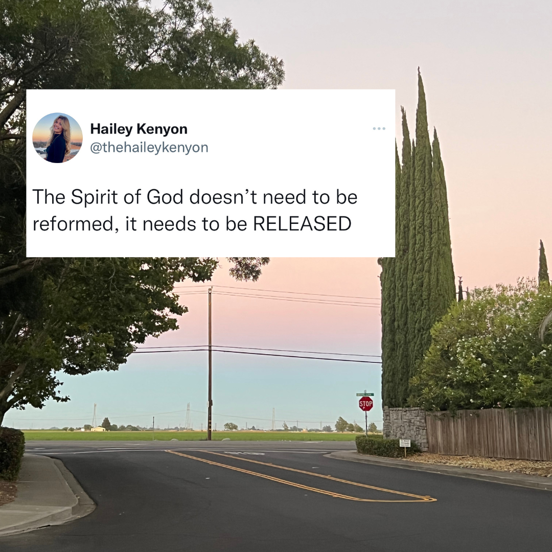 The Spirit of God Doesn't need to be Reformed, it Needs to Be Released!