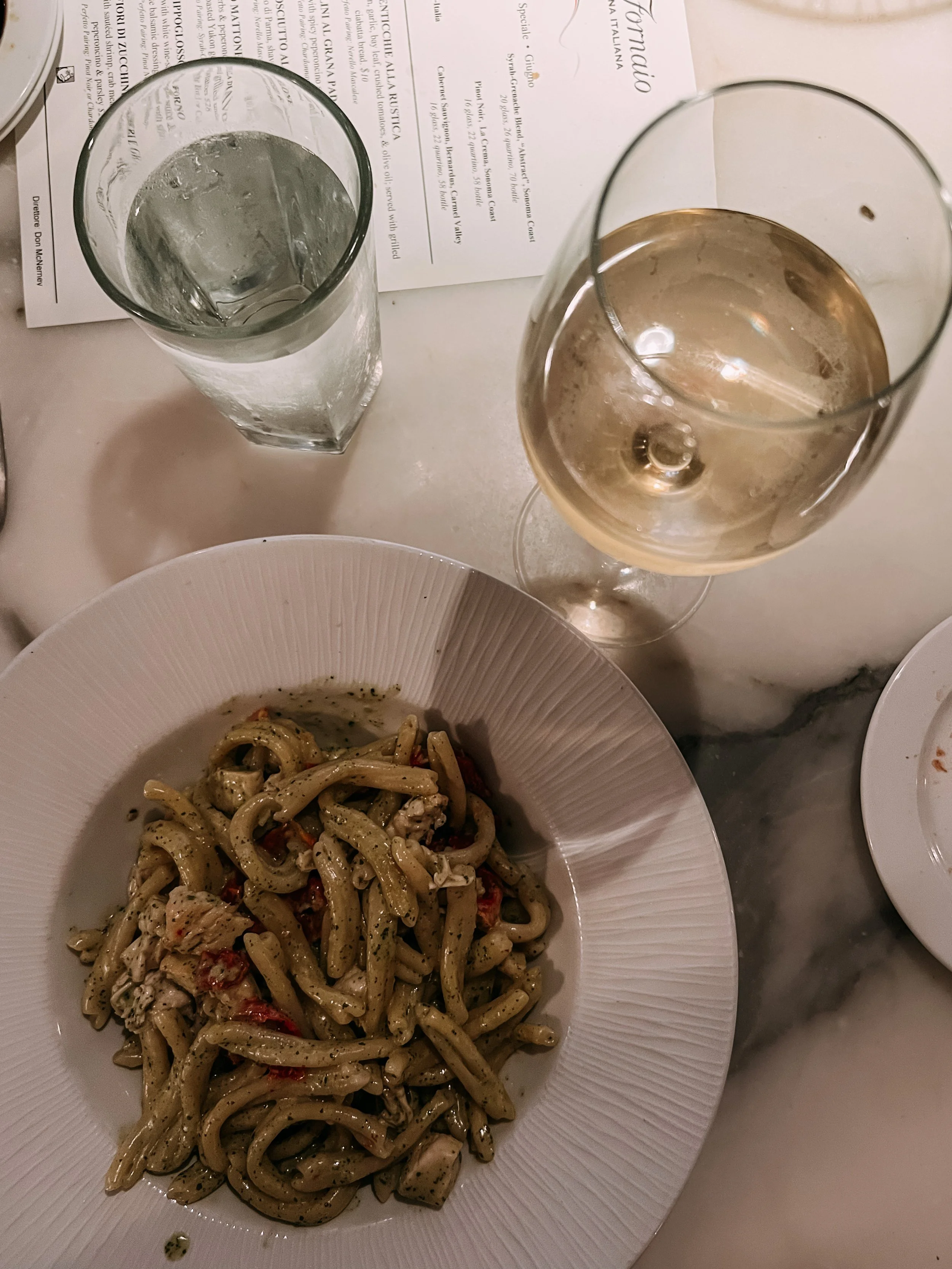 Casarecce Pesto E Pollo at Il Fornaio