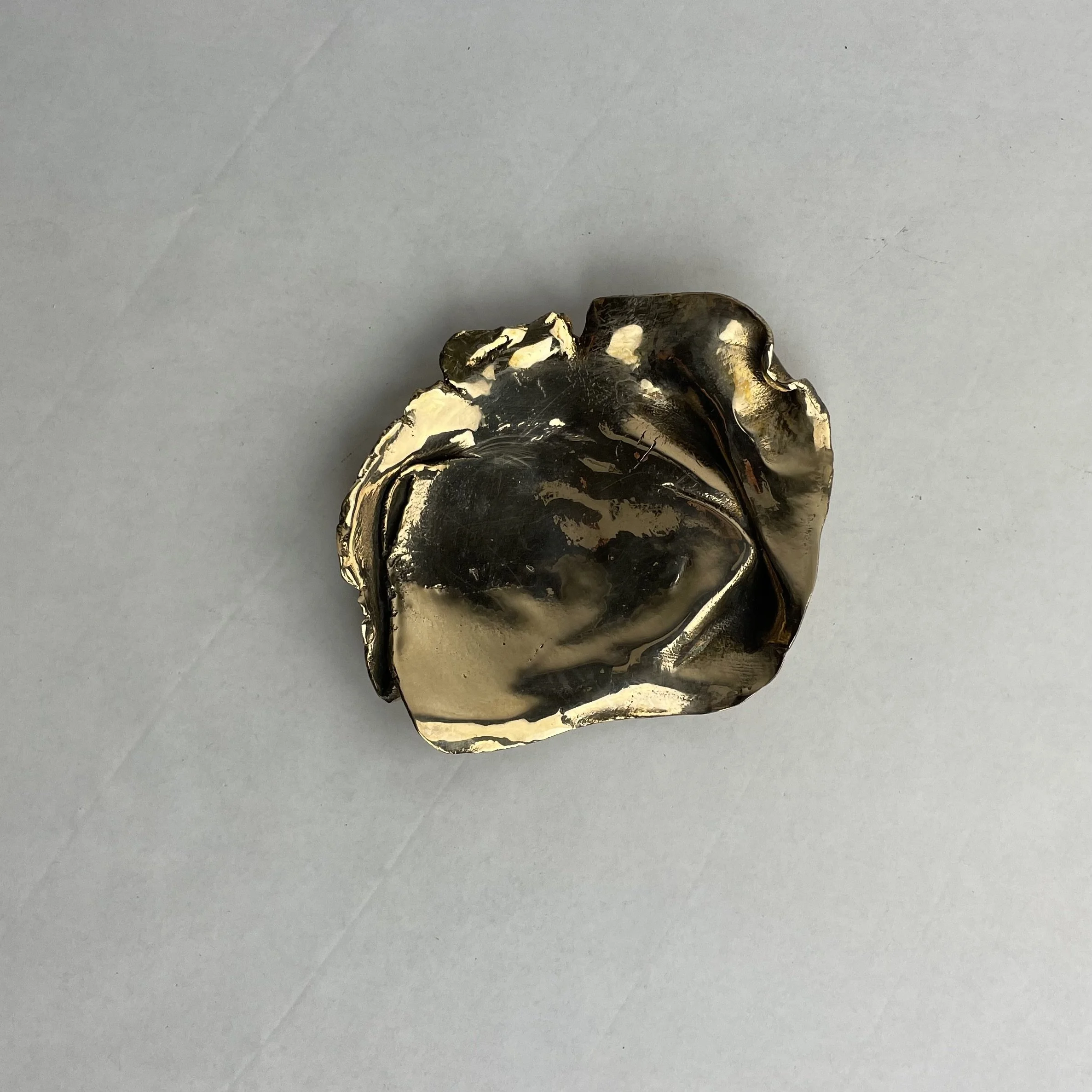 Bronze Crumpled Dish