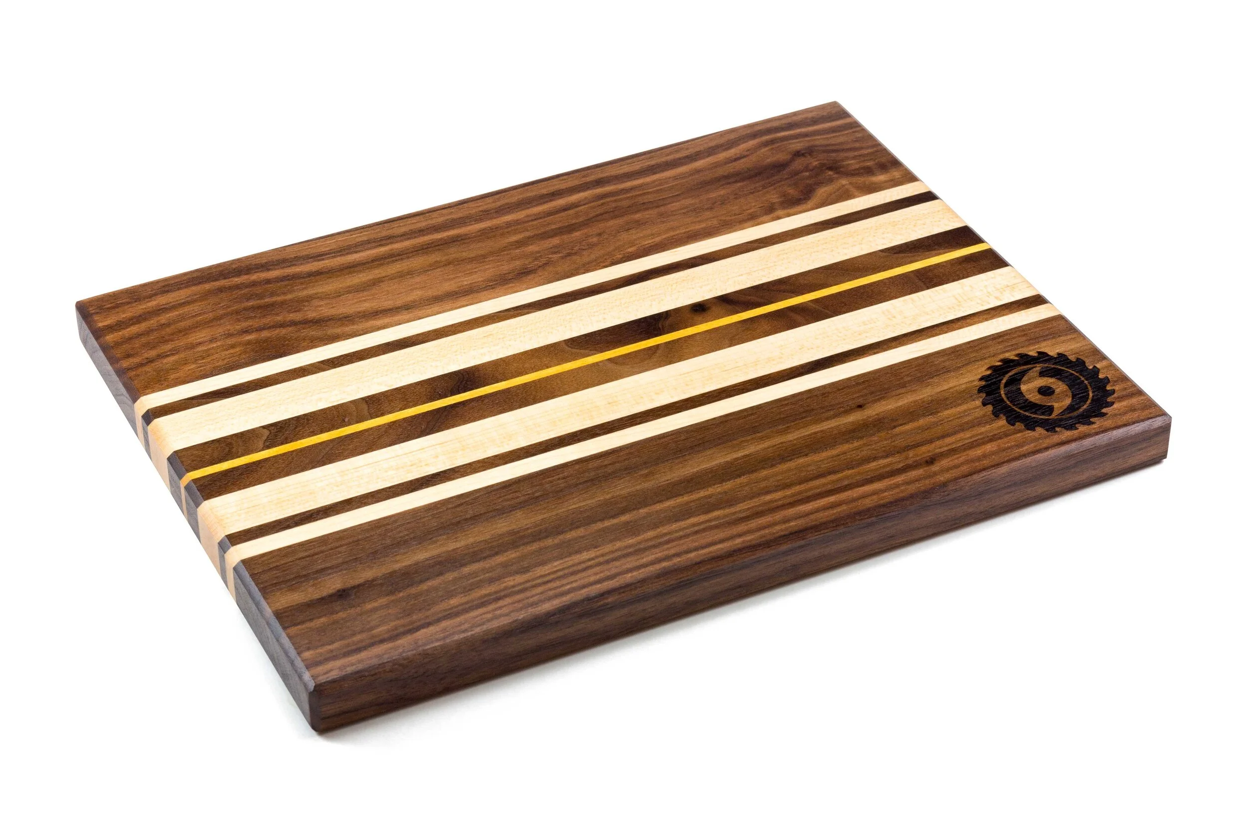 Walnut with Yellowheart Stripe Cutting Board