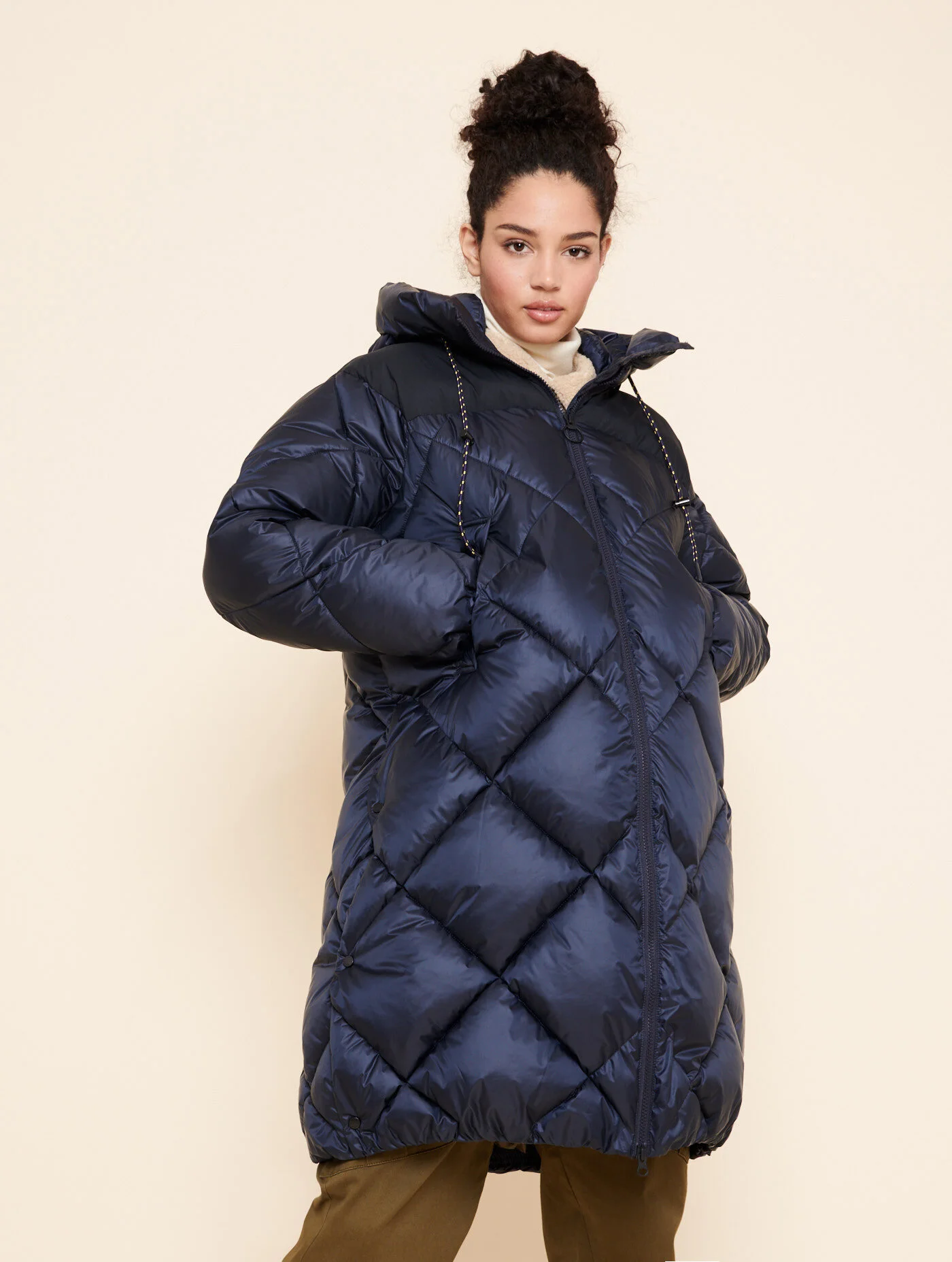 aigle long down coat