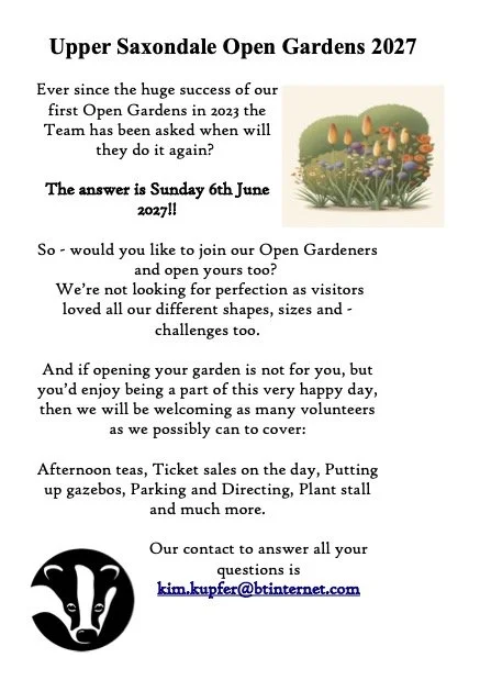 Poster for Open Gardens 2027 event