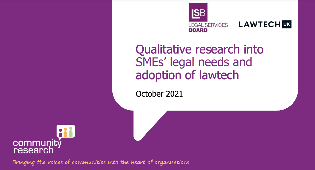Research: Market opportunity for lawtech to address SME’s unmet legal needs