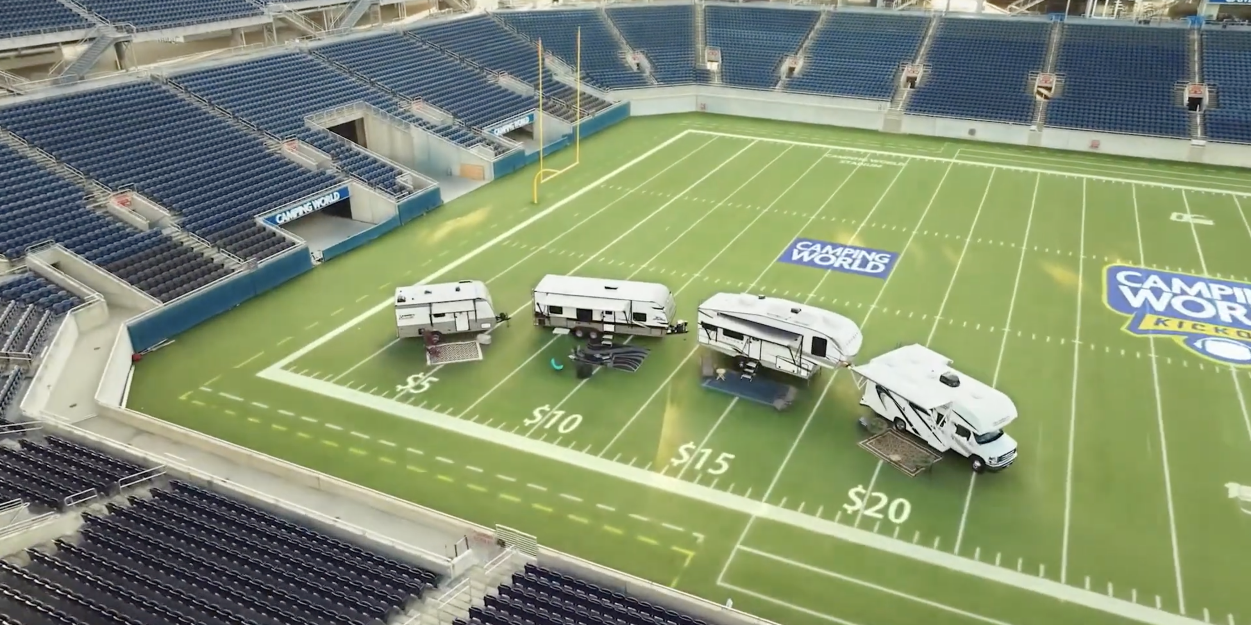 Camping World drumline commercial