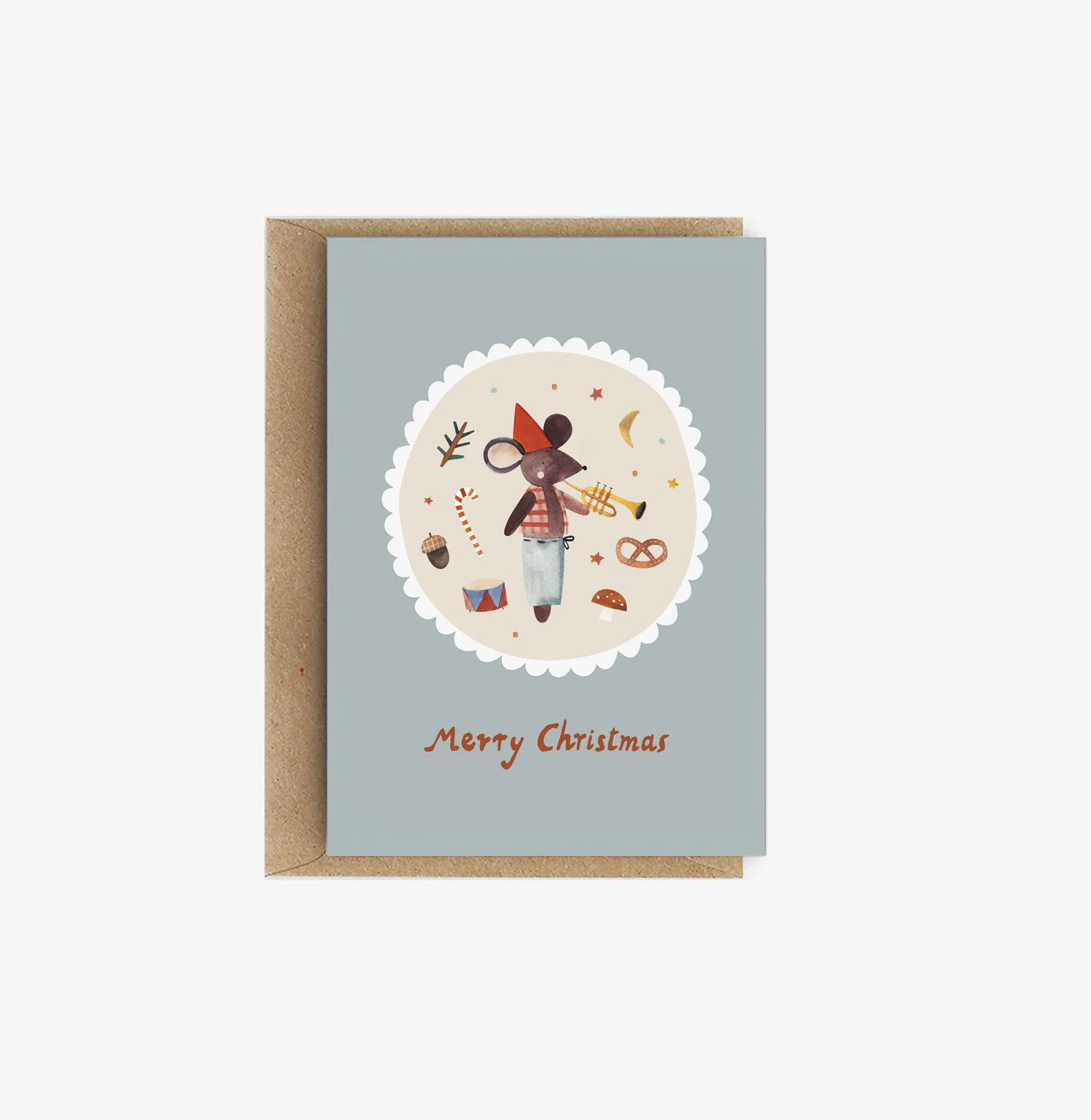 Cartolina Di Natale 'Nan & Grandad' - Design Invernale Premium Con Busta