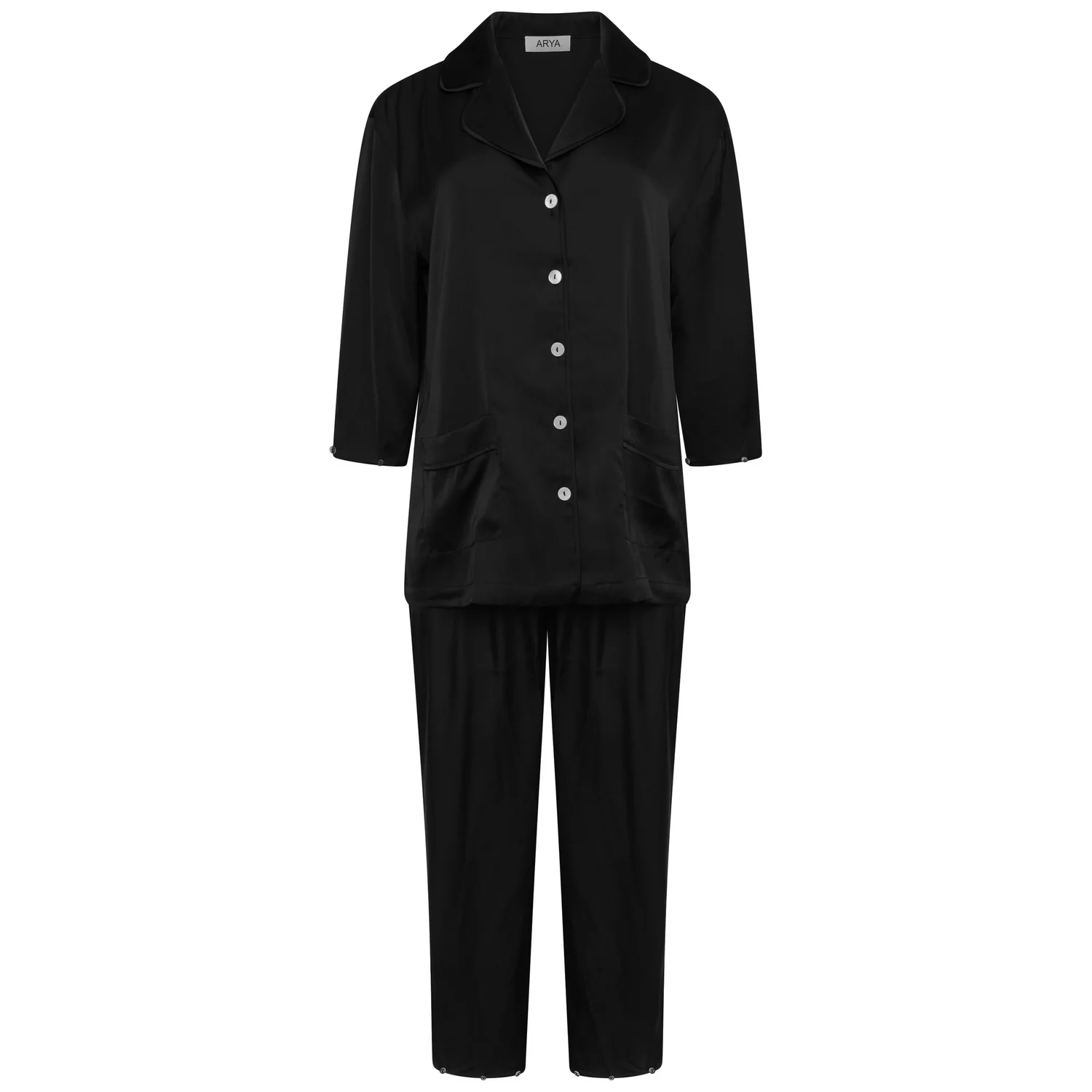 Hotel Kalinga Satin Pajama Set Black Hotel Kalinga Heavenly By