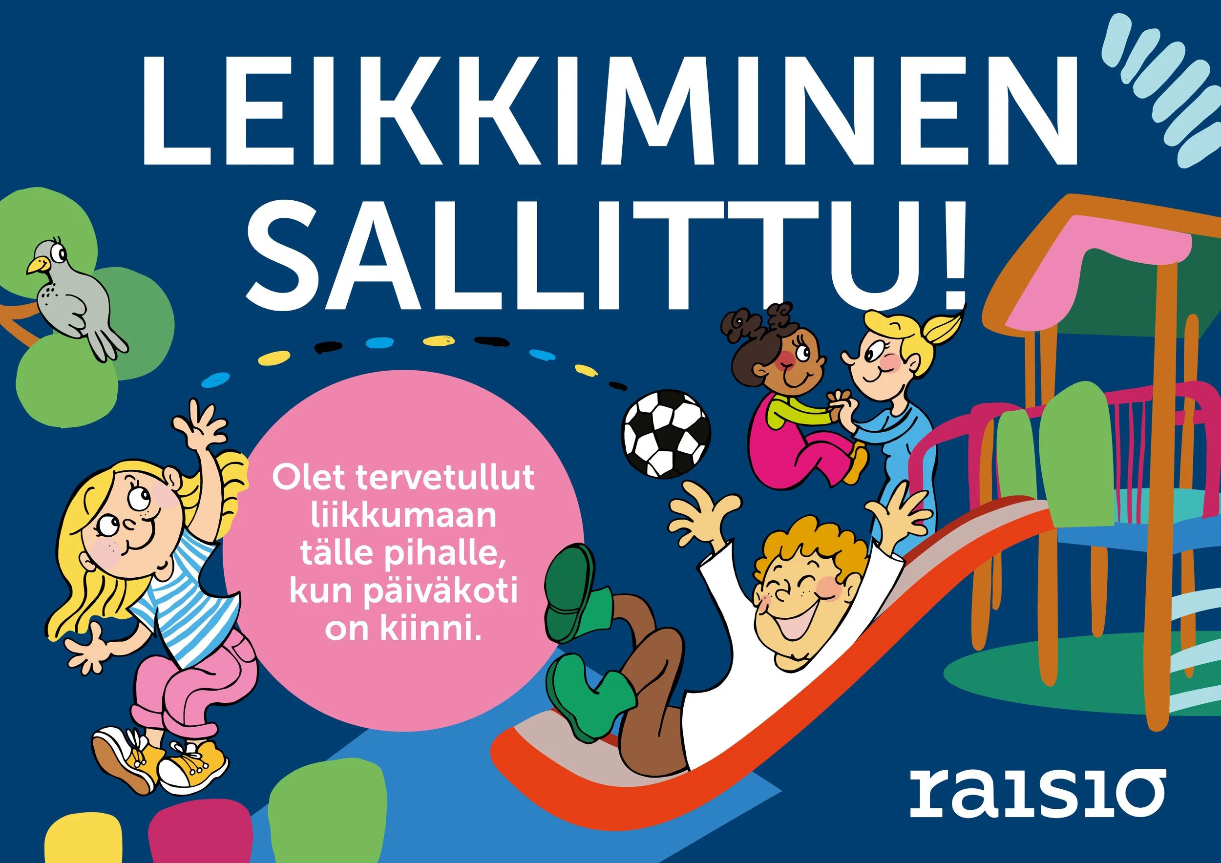 Leikkikenttäkyltti, 2025 Raision kaupunki
