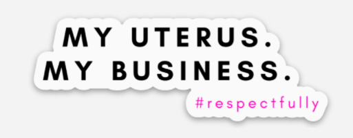 MY UTERUS. MY BUSINESS. 
Die Cut Sticker