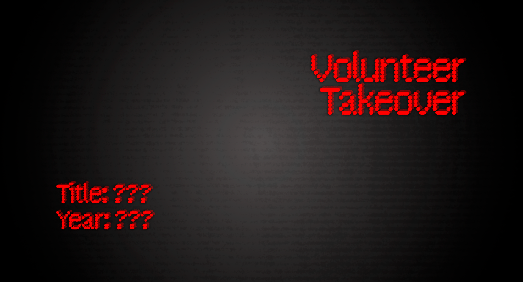 Volunteer Takeover