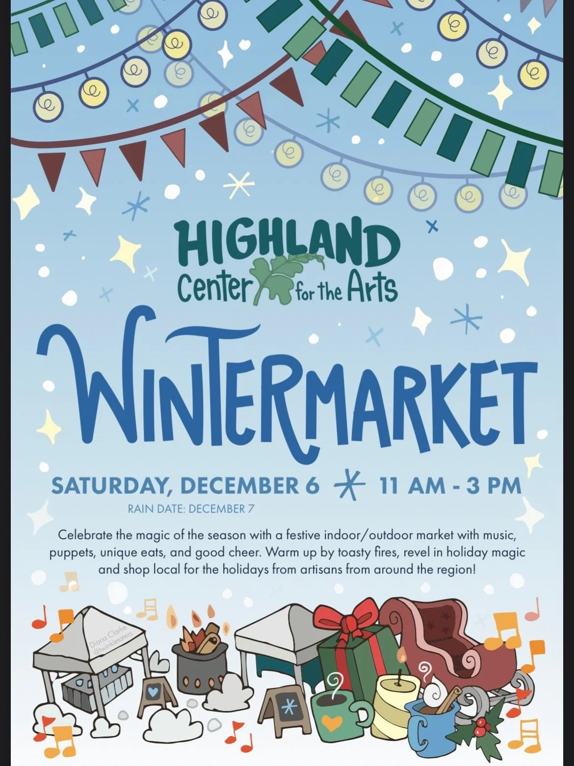 A week away from one of my favorite local events - Wintermarket at @highlandcenterforthearts! Find me outside with fresh pots for you and your loved ones. Dec 6 from 11-3 with a rain date of Dec 7 ❄️ 
.
OPEN STUDO Dec 13-14 as part of the second annu