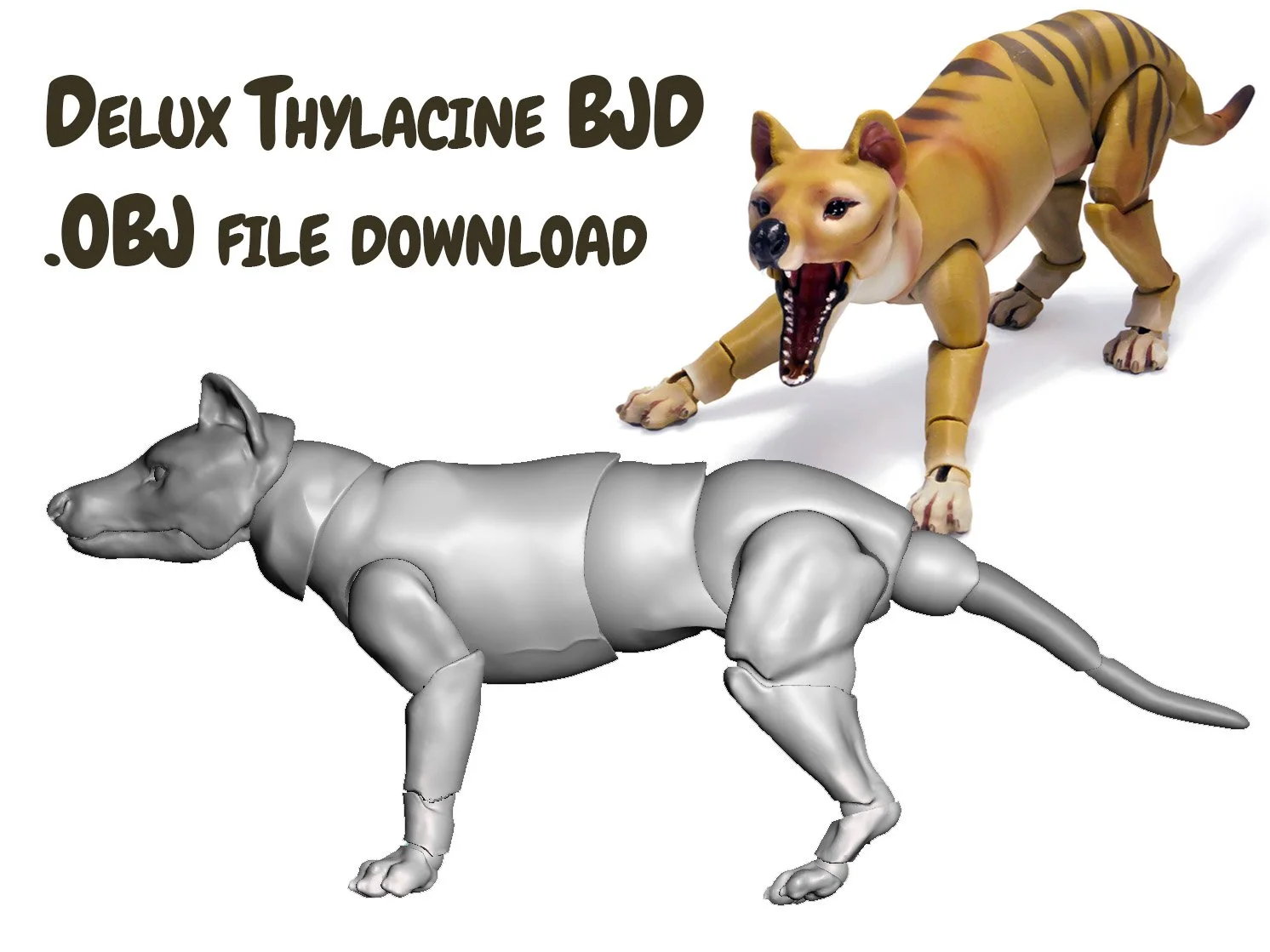 Delux BJD Thylacine .OBJ files