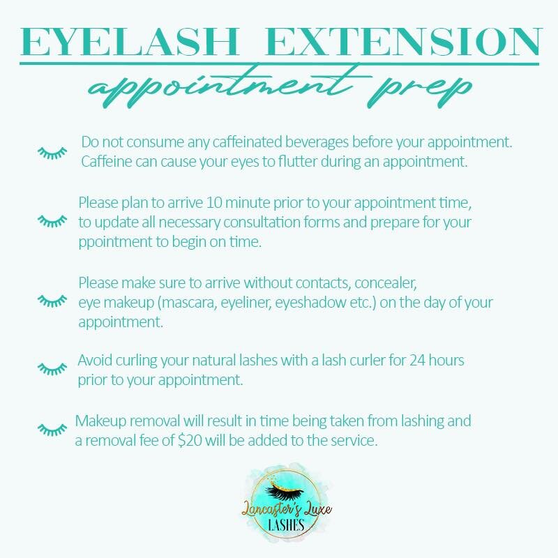 It&rsquo;s best to wash your face and especially your lashes before arrival. Just like you would brush your teeth before seeing the Dentist. 

If your lashes flutter too much from caffeine, your appointment may need to be rescheduled. So please refra