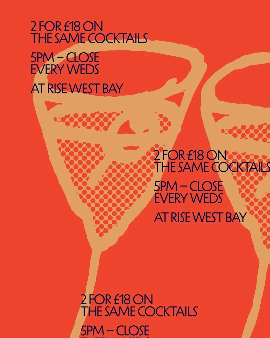2 for &pound;18 on the same cocktail, every Wednesday here at Rise Cafe Bar.

5pm until close - come find your comfy seat and join us!

#risewestbay #westbay #cocktaildeal