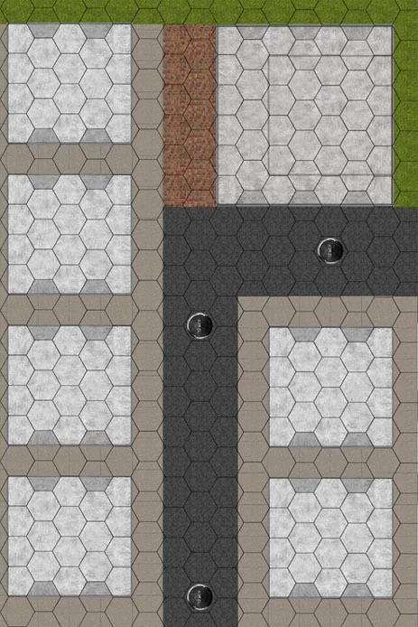 Battlemap XL: 2x3 City foundation