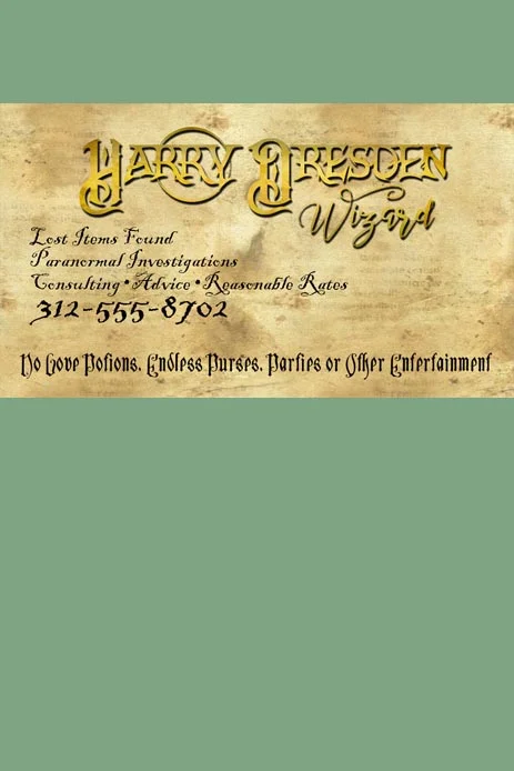 Prop Cards: Harry Dresden