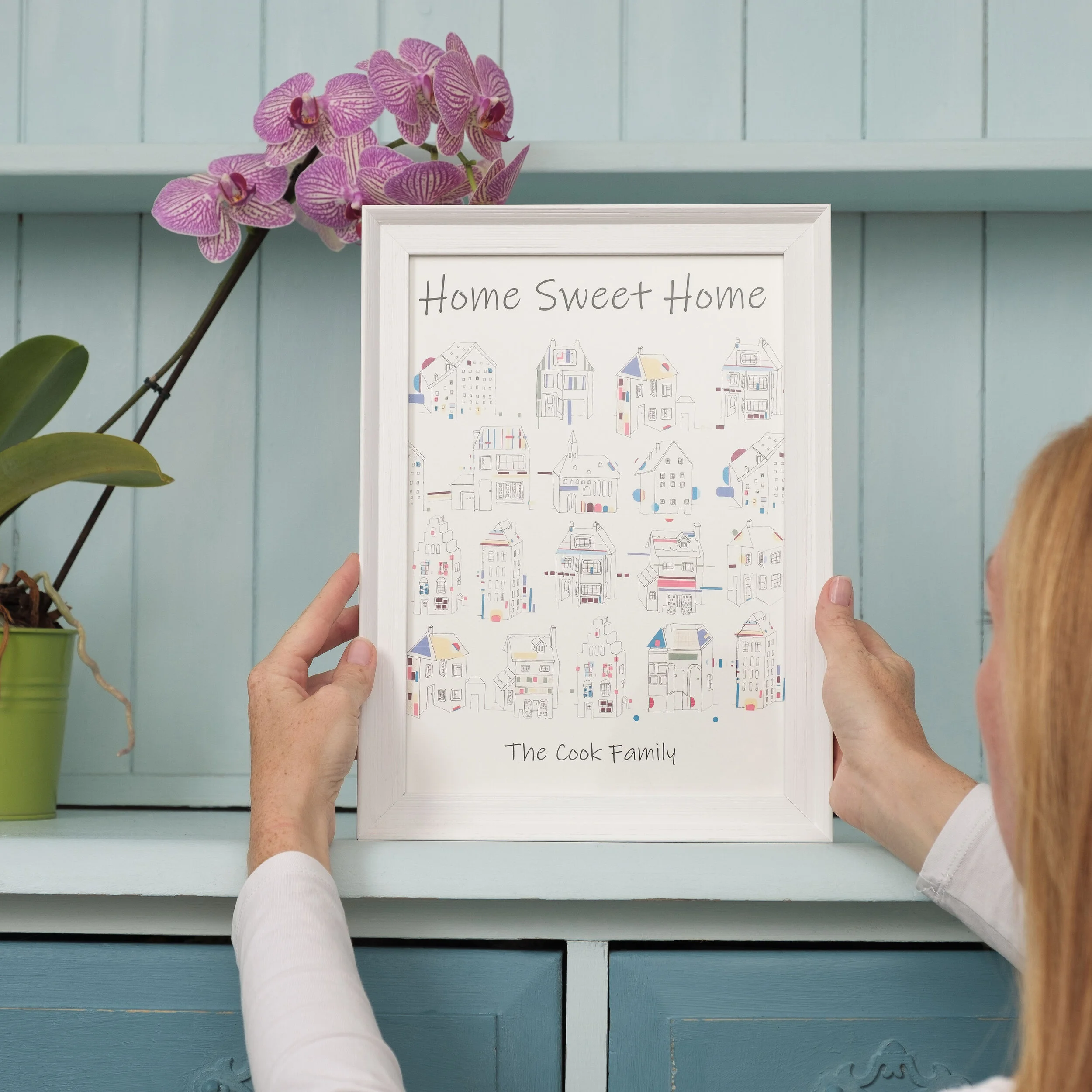 Personalised Miniature Houses Print