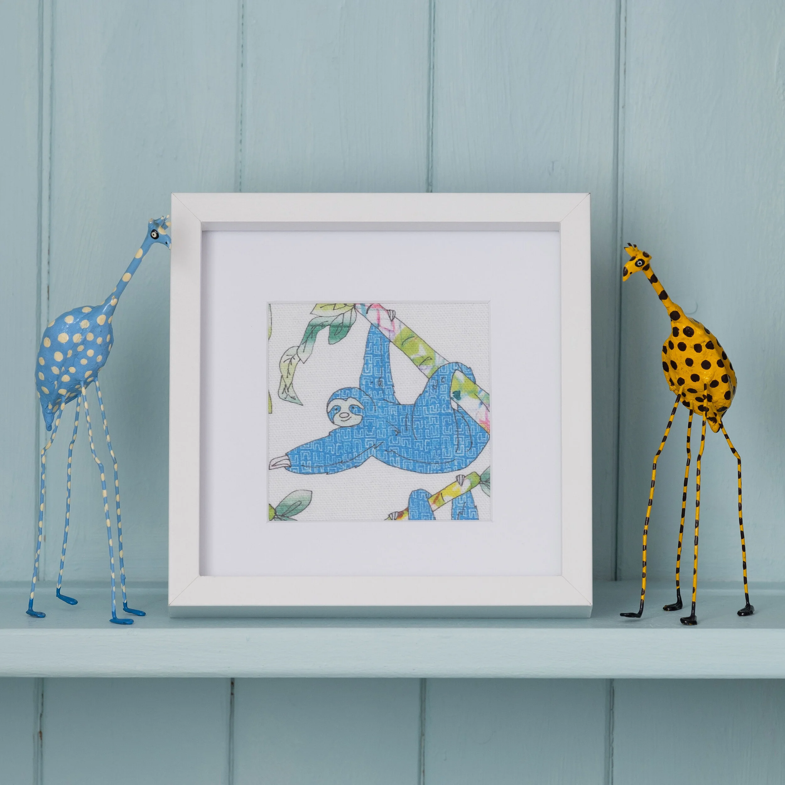 Sloth 'Just Hanging' Fabric Print