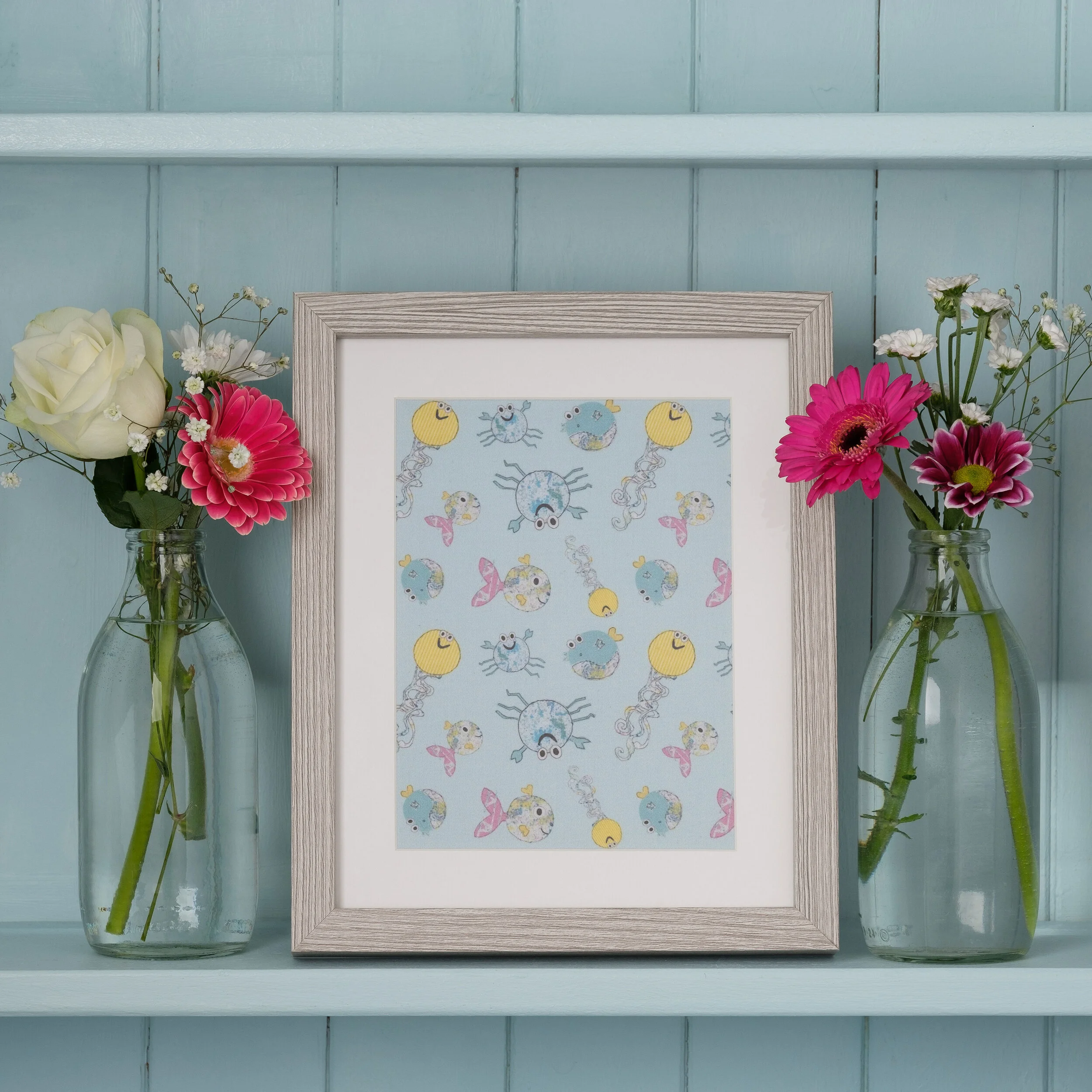 Sea Creatures Fabric Print