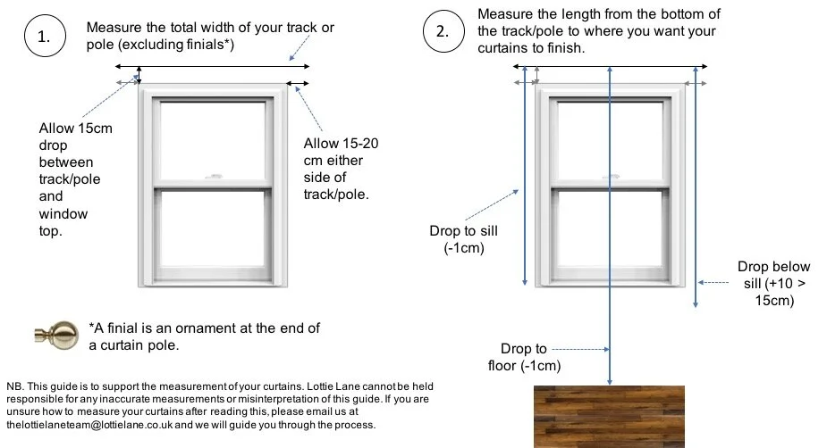 Lottie Lane Curtain Measurement Guide